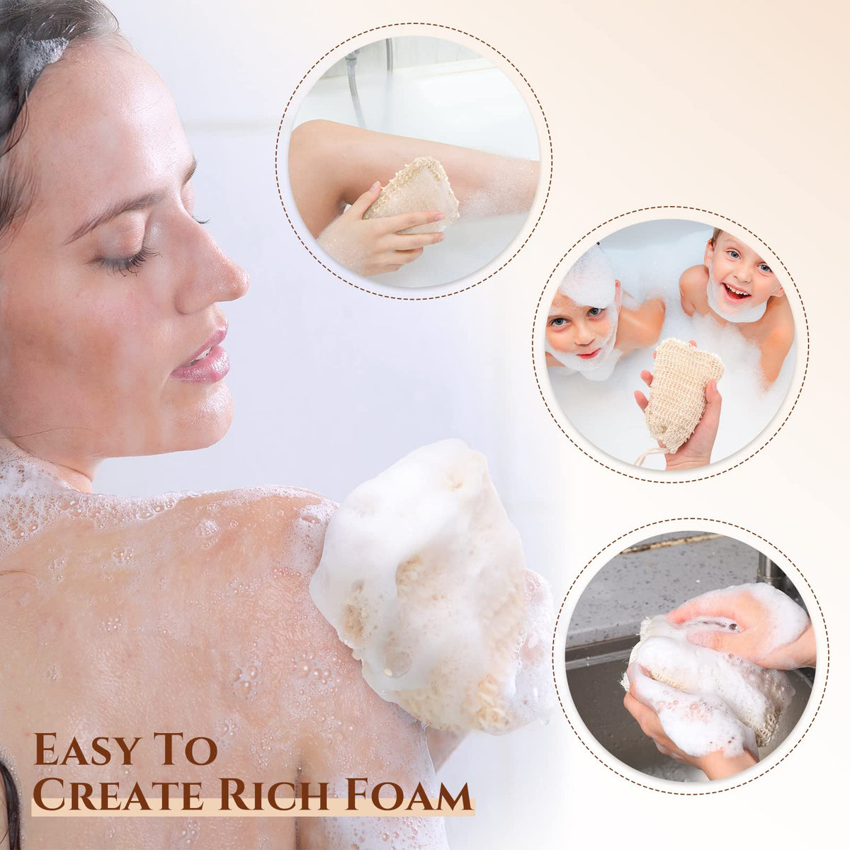 200 Pcs Soap Exfoliating Bag