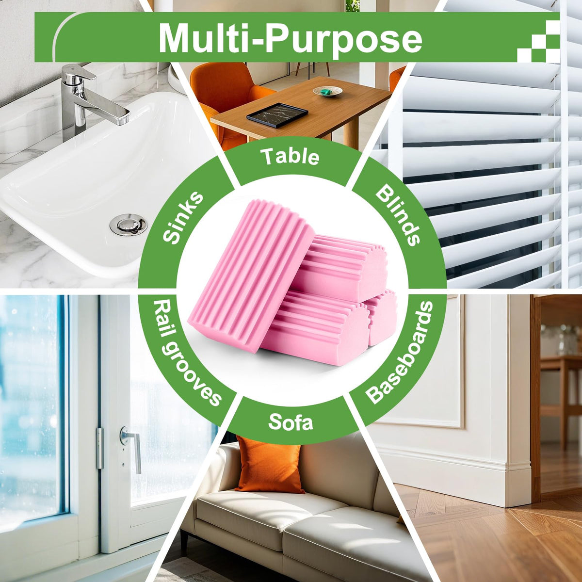 Damp Clean Duster Sponge (4 Count)