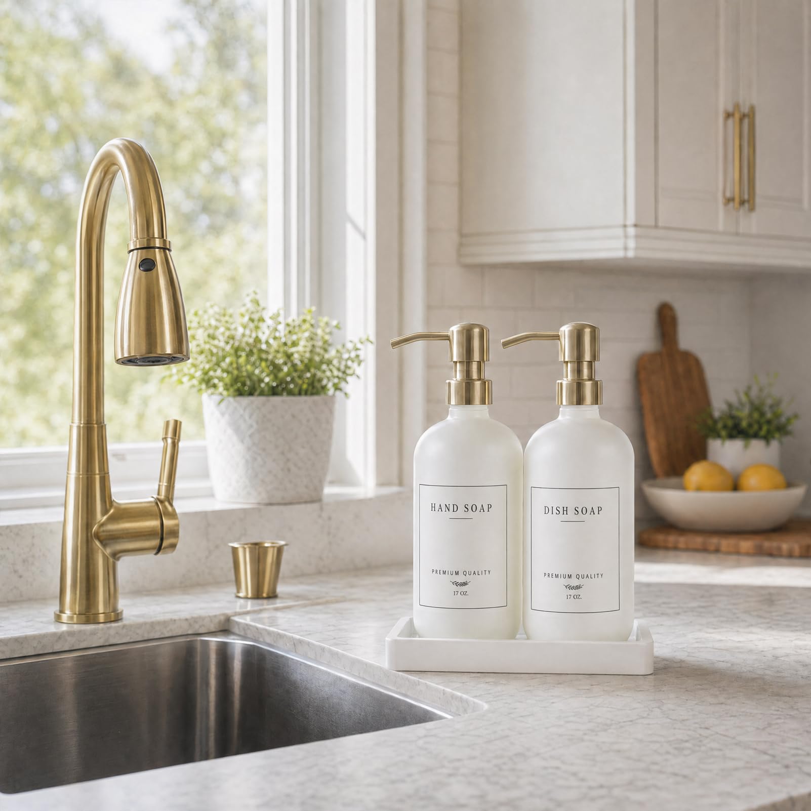 Thick Glass Soap Dispenser (2 Count)