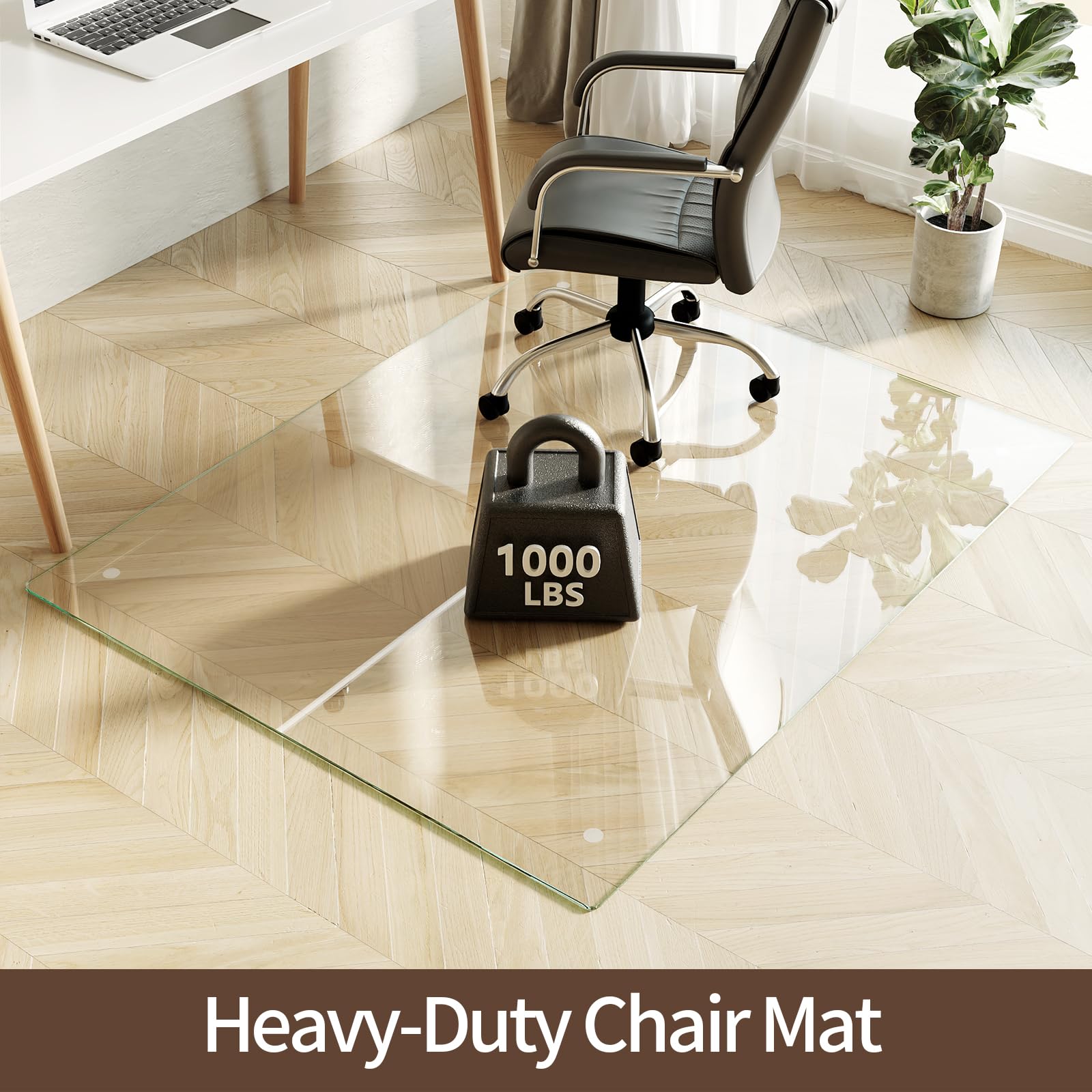Tempered Glass Chair Mat 60"x48"