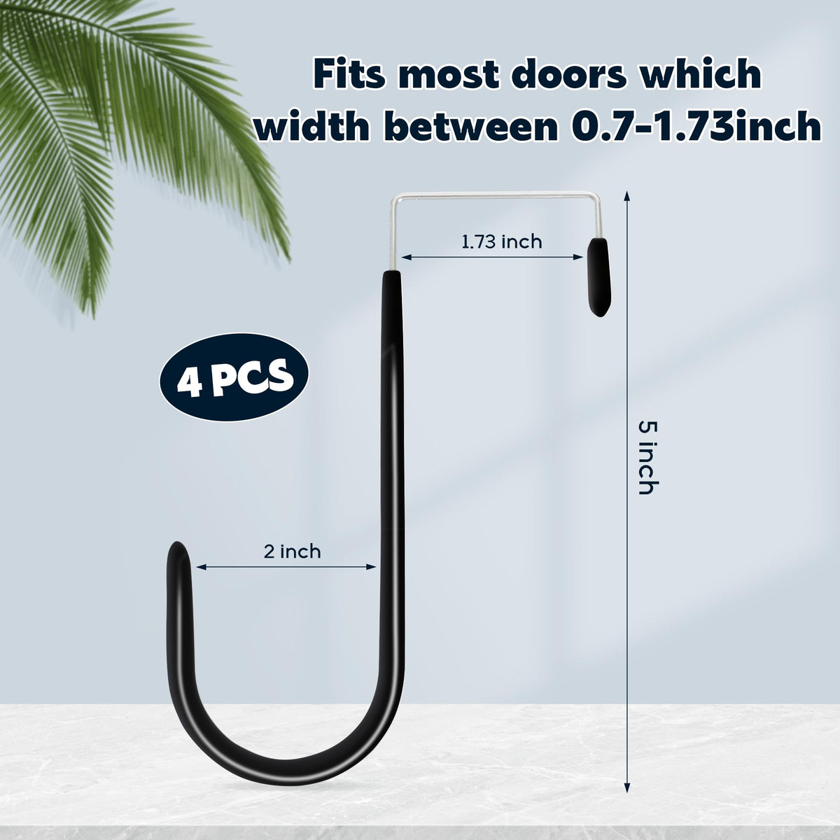 4 Pack Over The Door Hooks (4 Count)