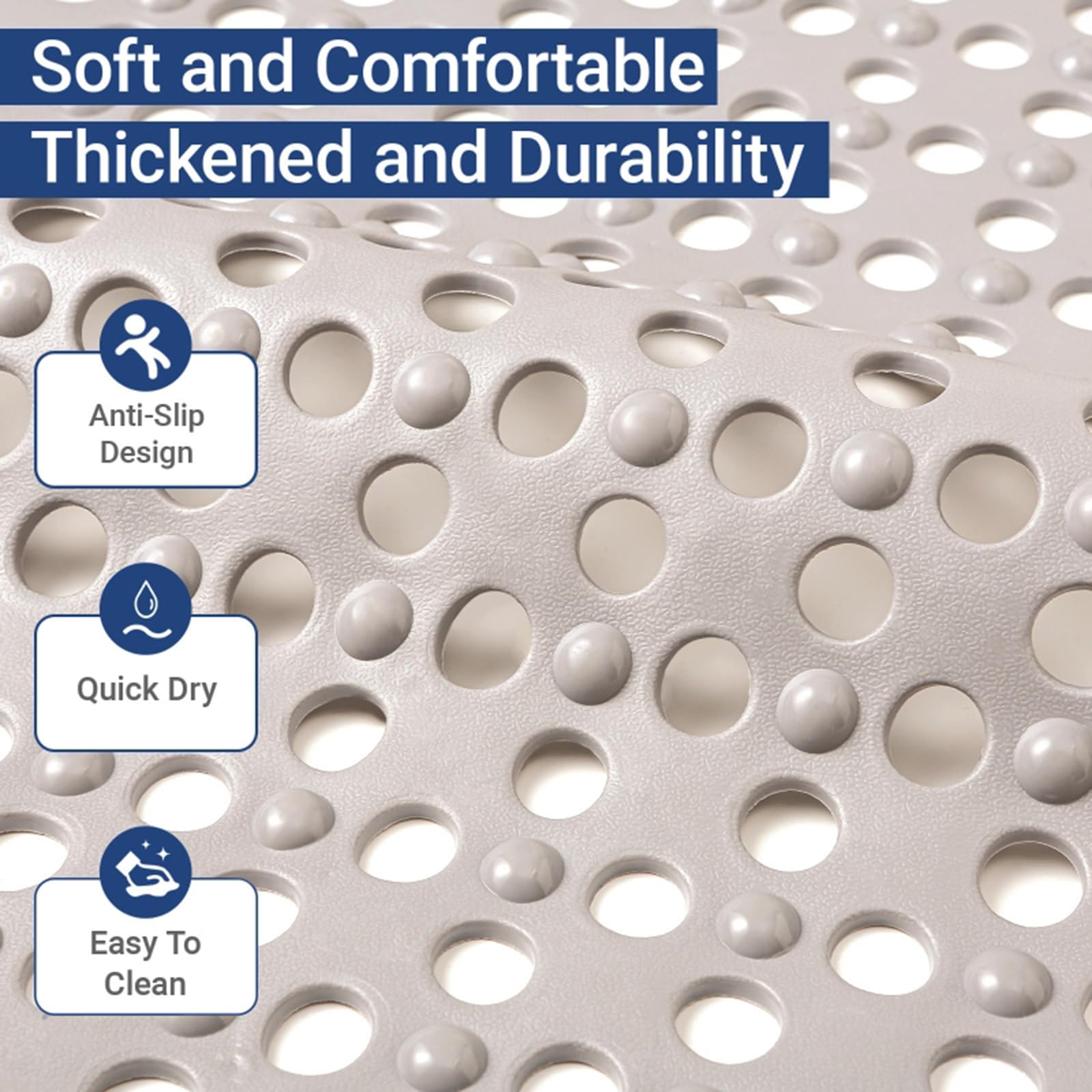 Non Slip Bathtub and Shower Mat 31x17 inch