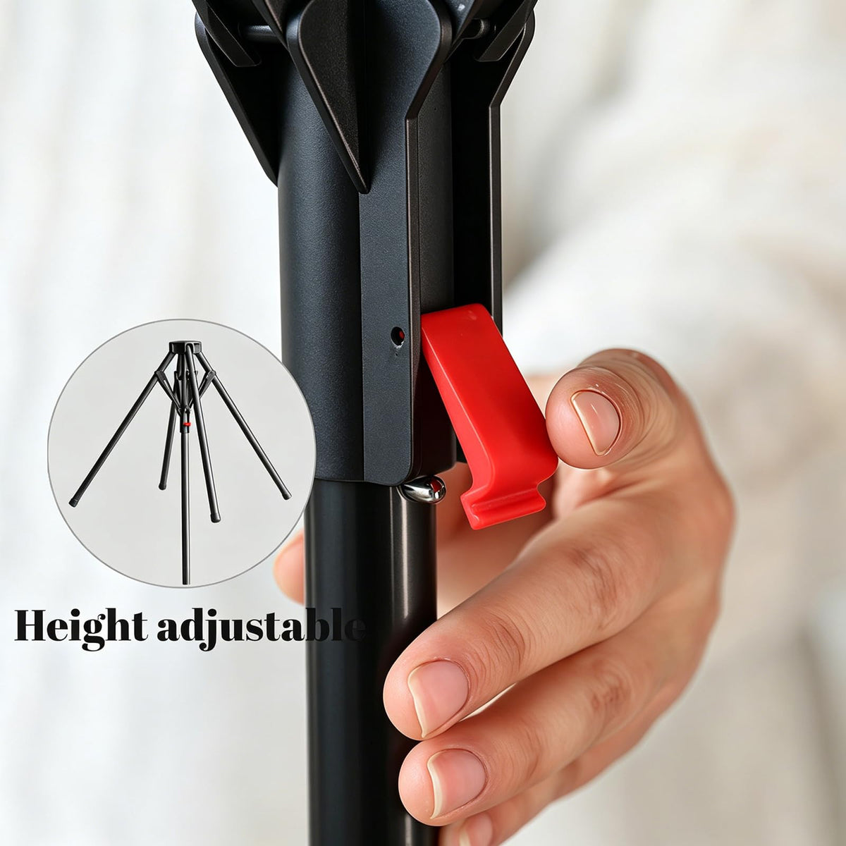 Black Clothes Drying Rack Tripod