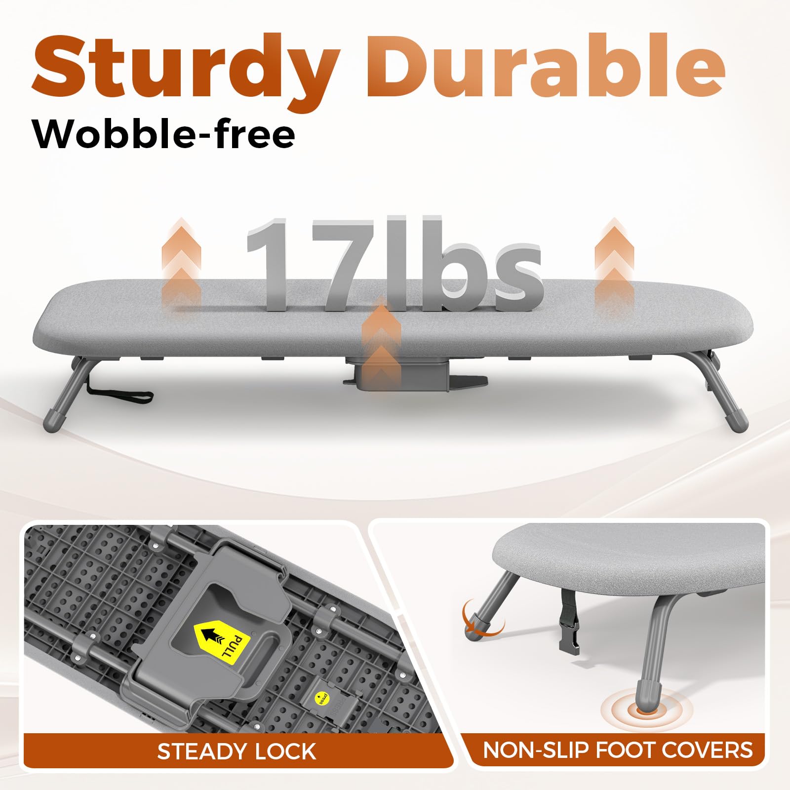 Small Ironing Board with Iron Holder Compact Tabletop Iron Board