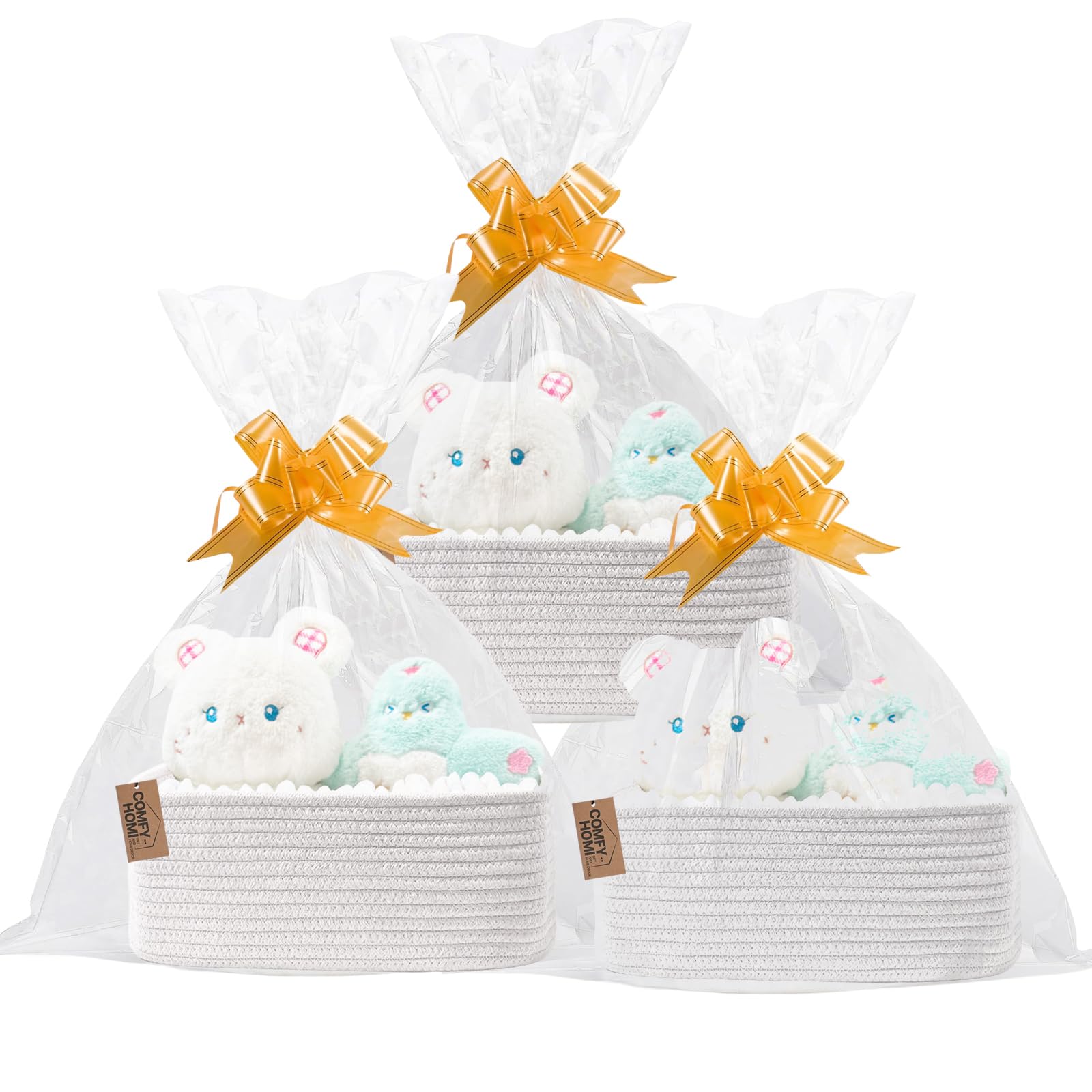 COMFY HOMI 11.5"x7.5"x4.7" Storage Baskets for Organizing (3 Count)