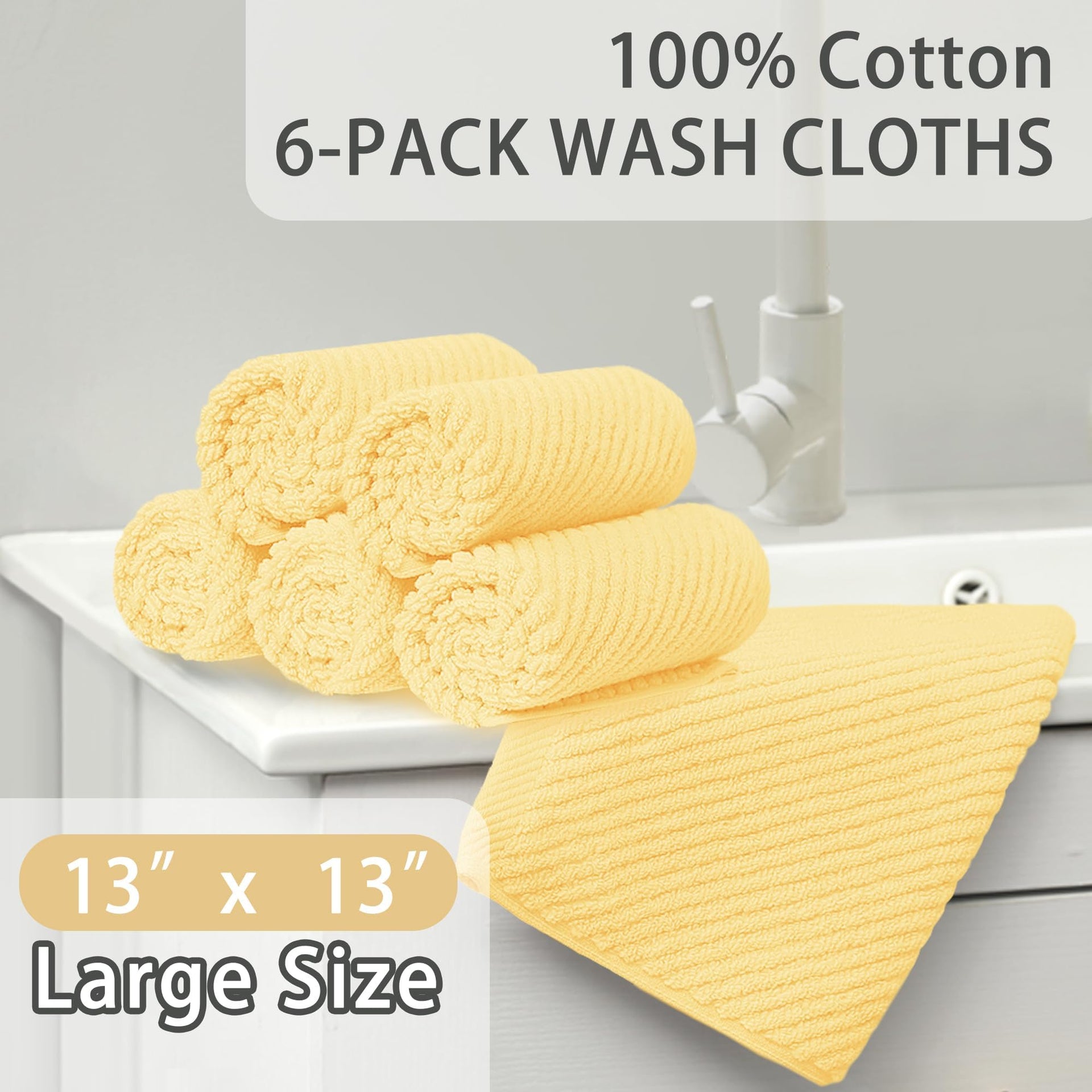 Washcloths 6PC (6 Count)