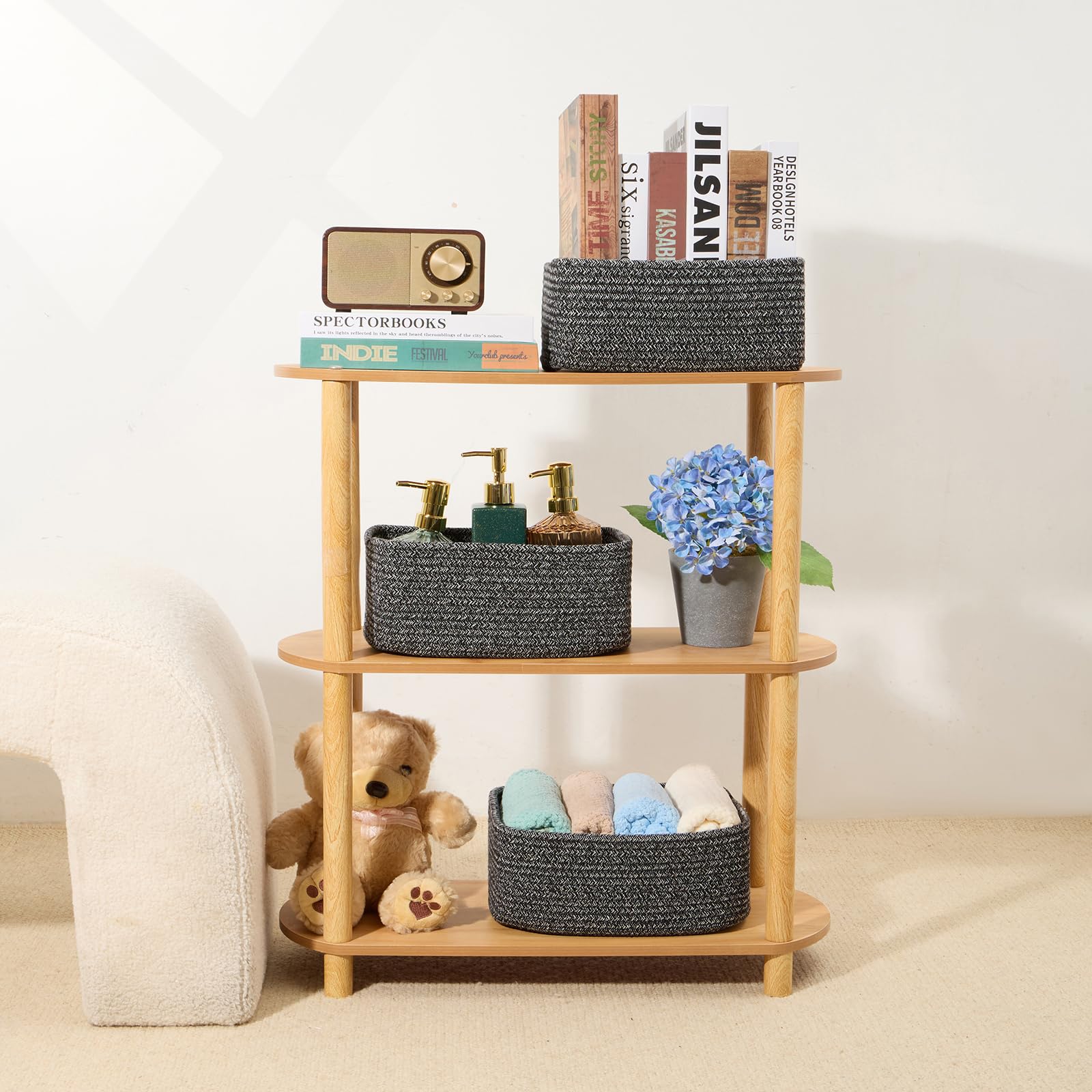 Small Storage Baskets for Organizing (4 Count)