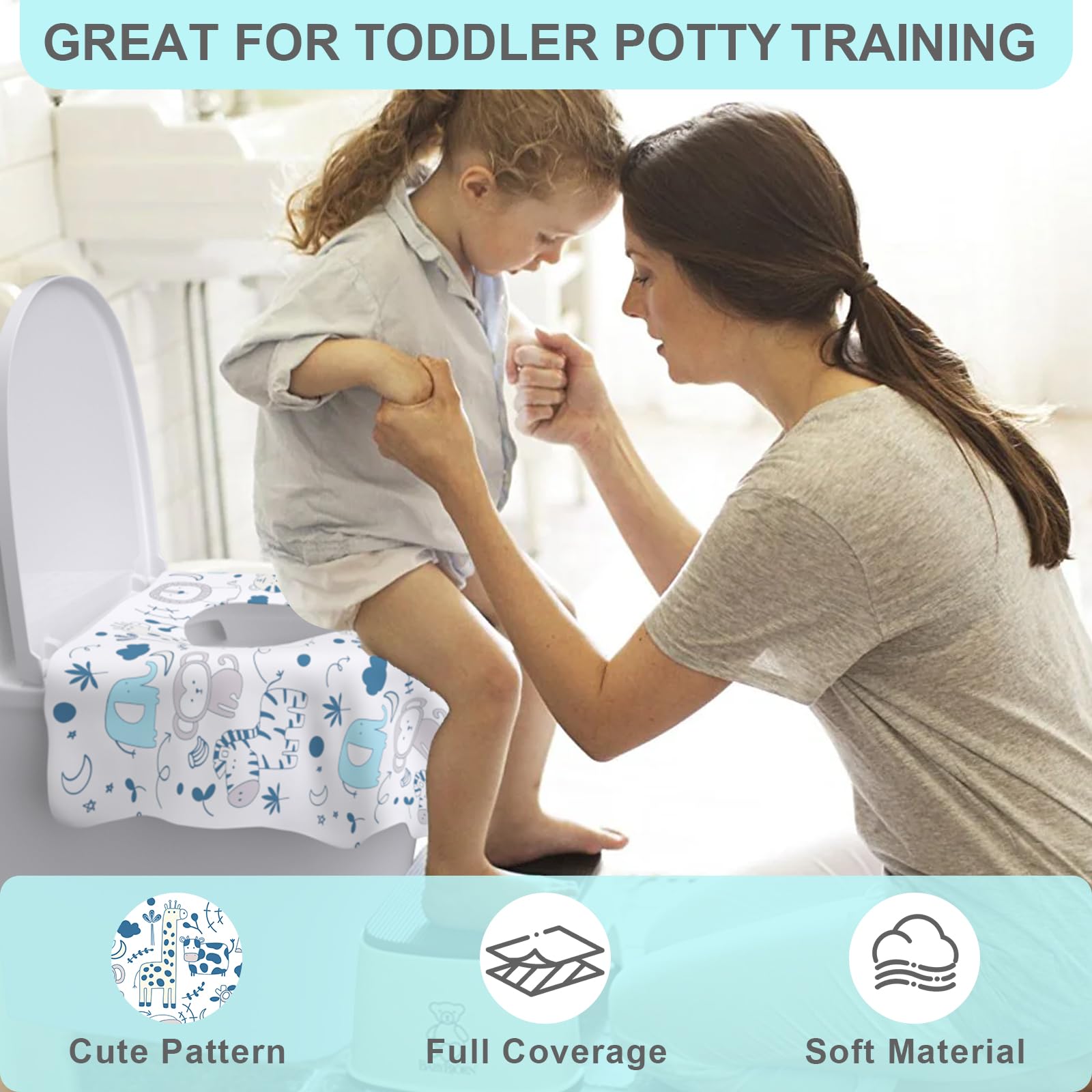 20 Pack Disposable Toilet Seat Covers for Travel (20 Count)