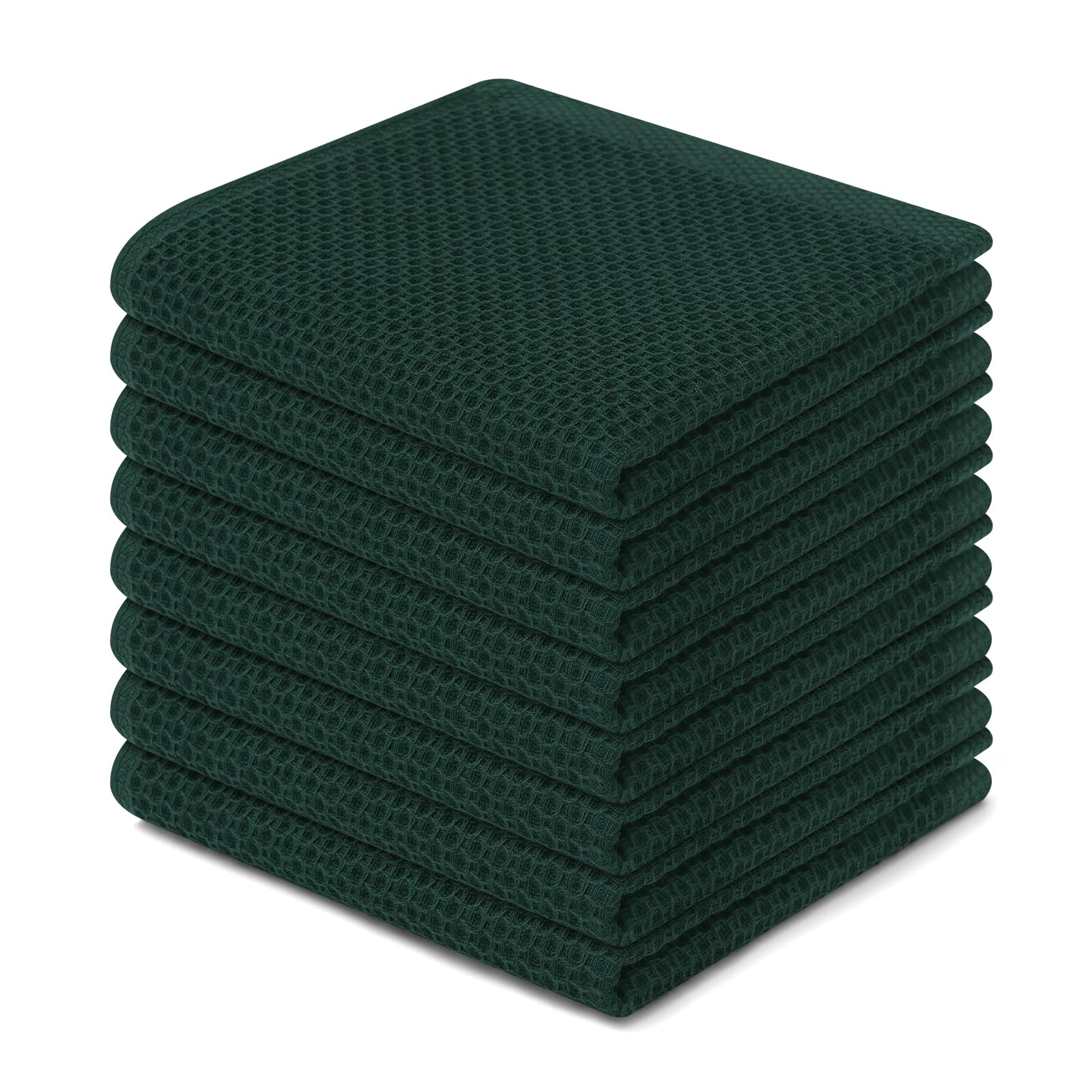 100% Cotton Waffle Weave Kitchen Dish Cloths 8 (8 Count)