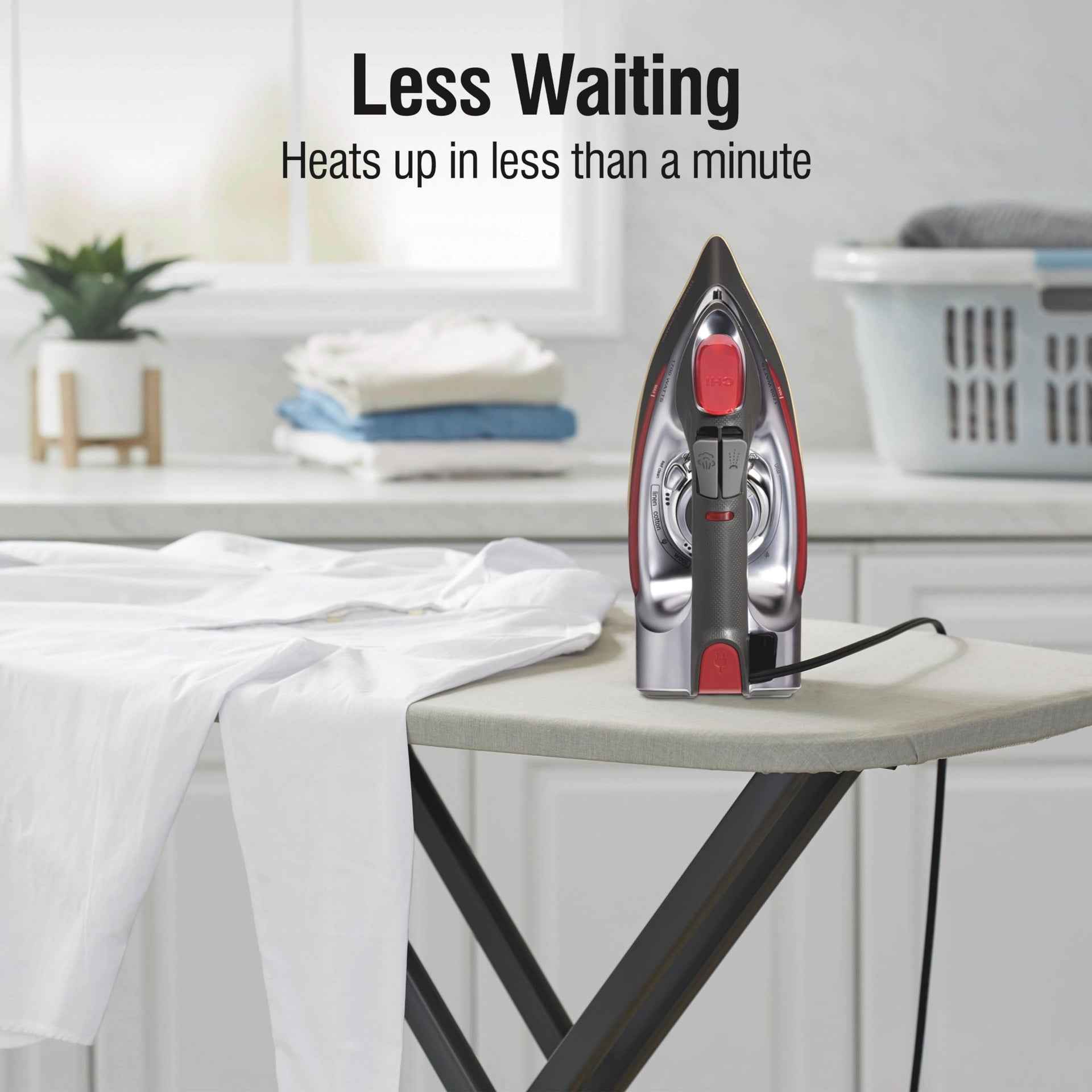 Steam Iron for Clothes with Vertical Steam Burst