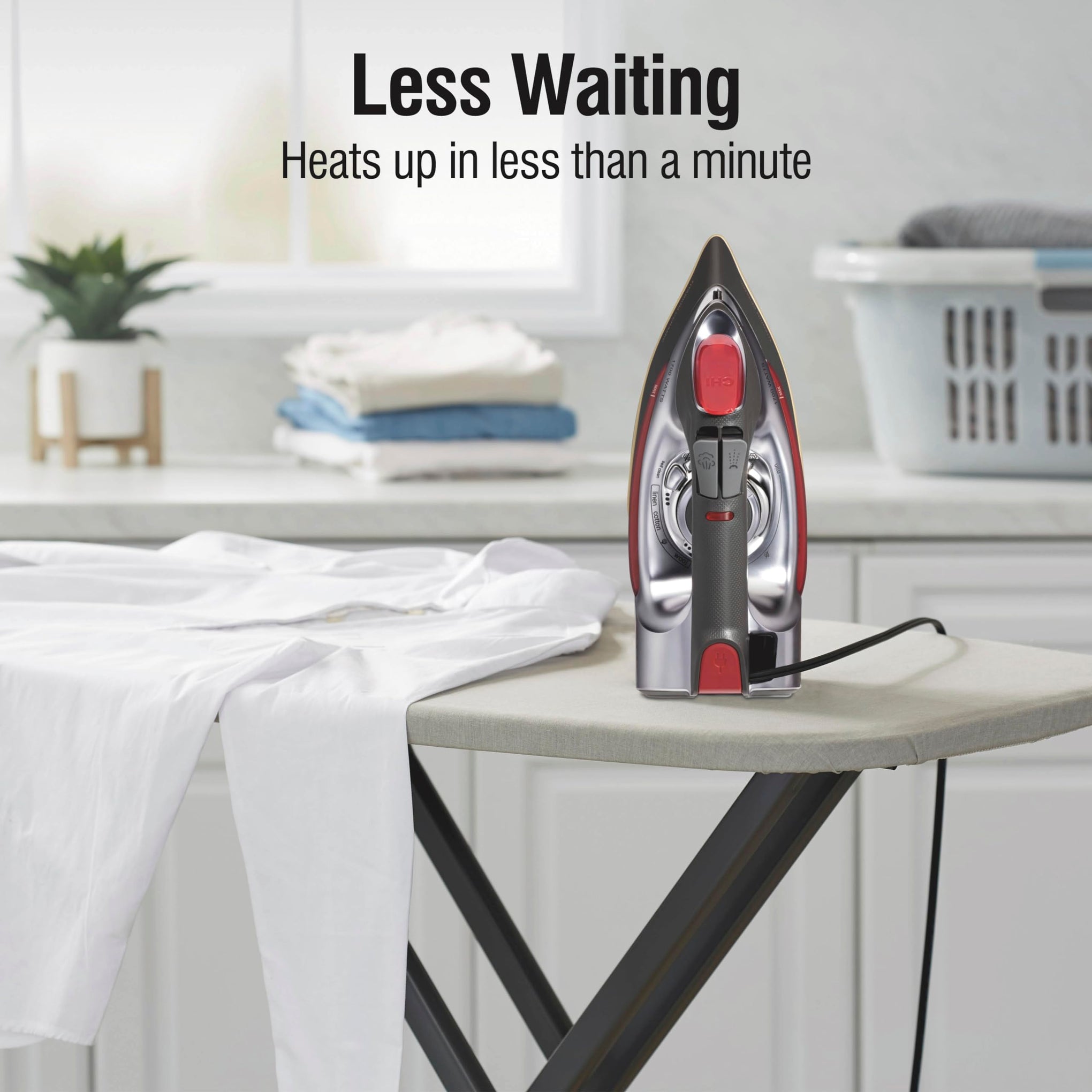 Steam Iron for Clothes with Vertical Steam Burst