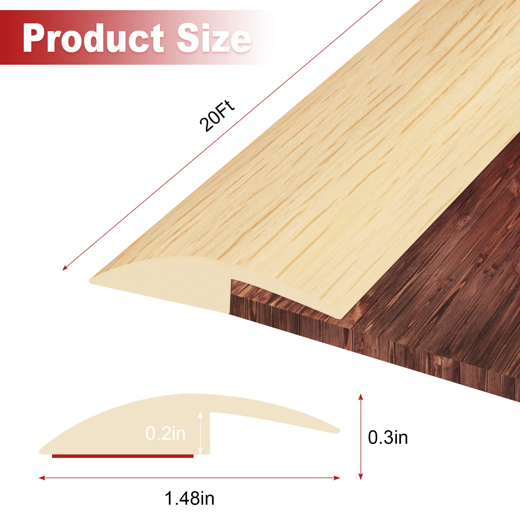 20Ft Carpet Floor Transition Strip