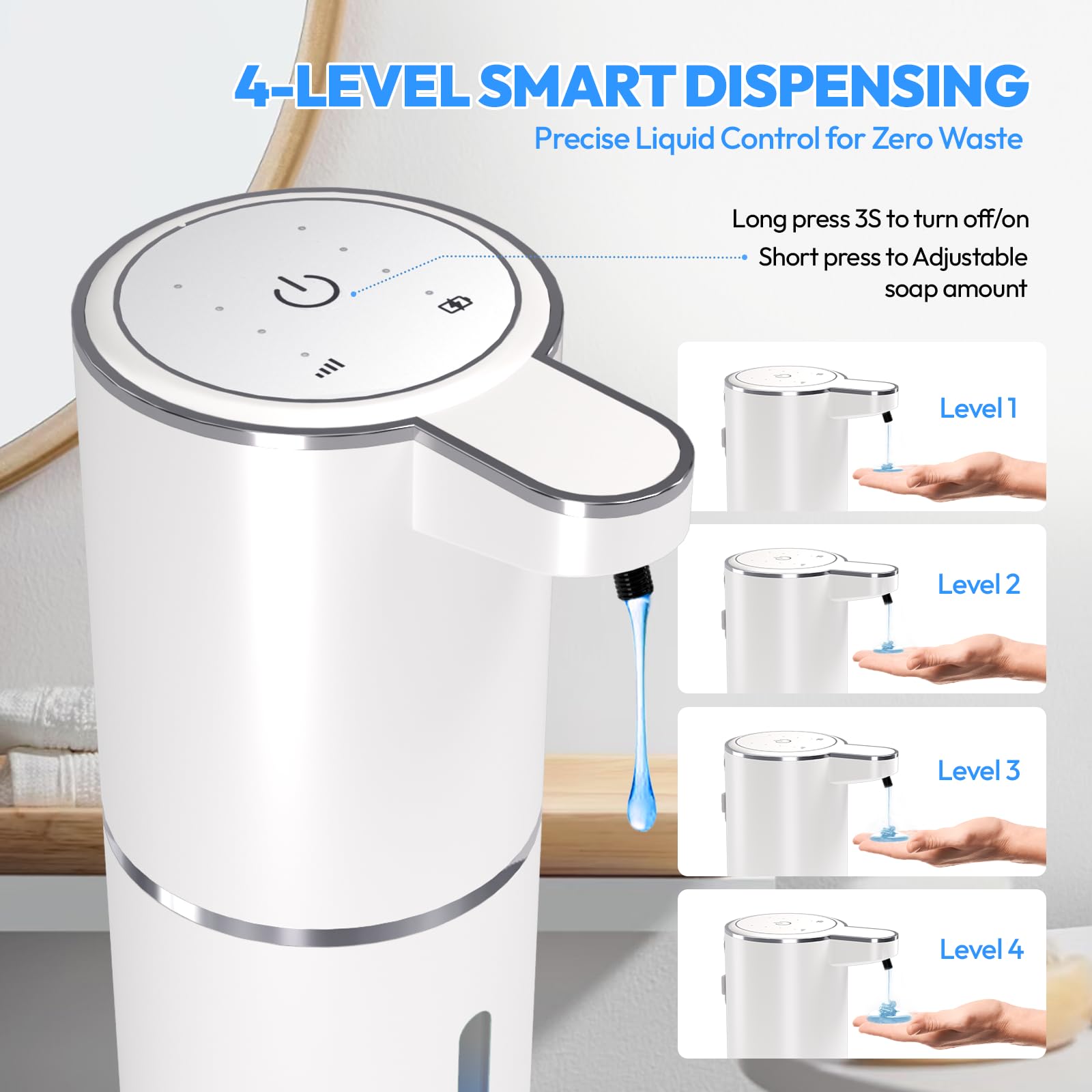 2 Pack Automatic Soap Dispenser Touchless (2 Count)