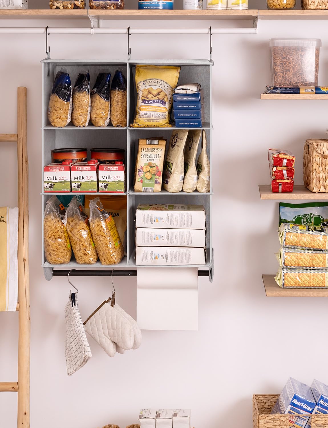 Hanging Closet Organizer with Rod (6 Count)