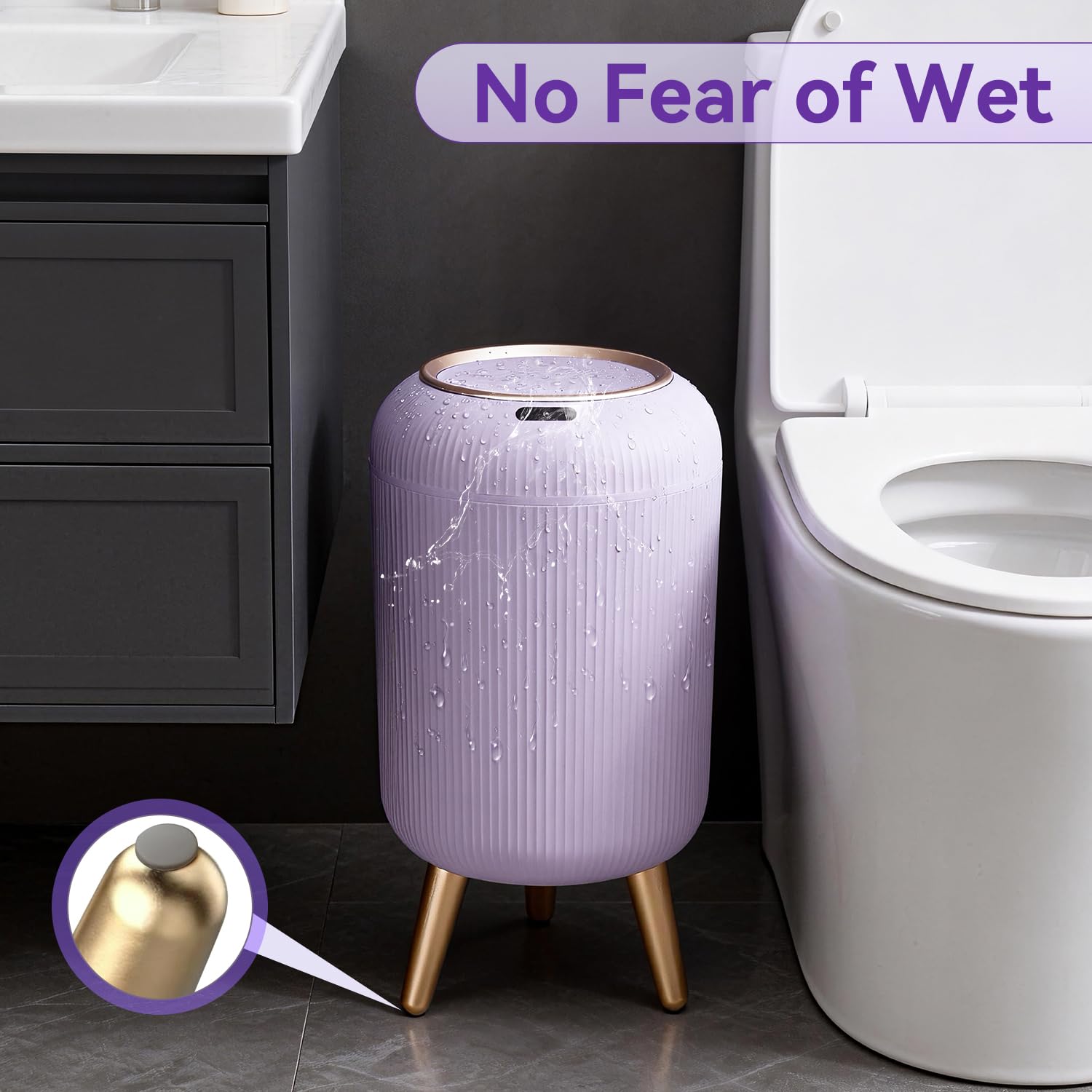 Automatic Trash Can Bathroom