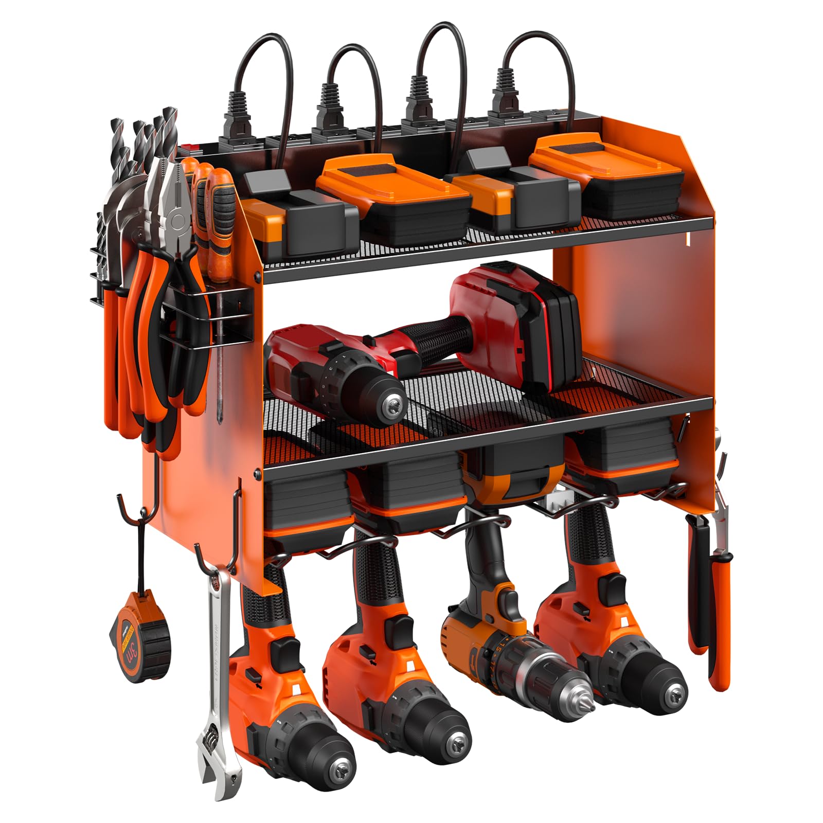 Wall Mount Modular Tool Charging Organizer (7.9 Count)