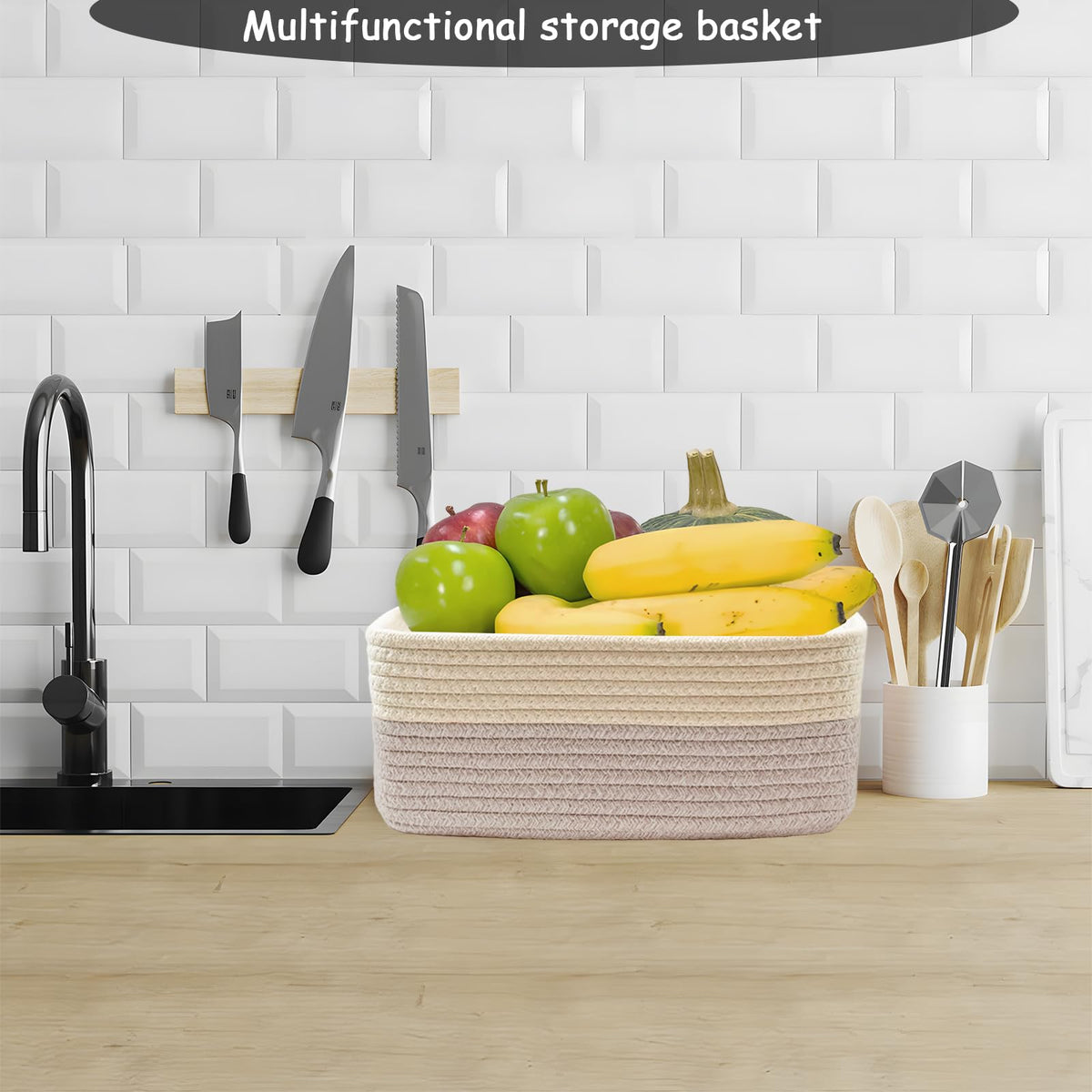 13" x 8.5" x 5.1" Storage Baskets for Organizing (3 Count)