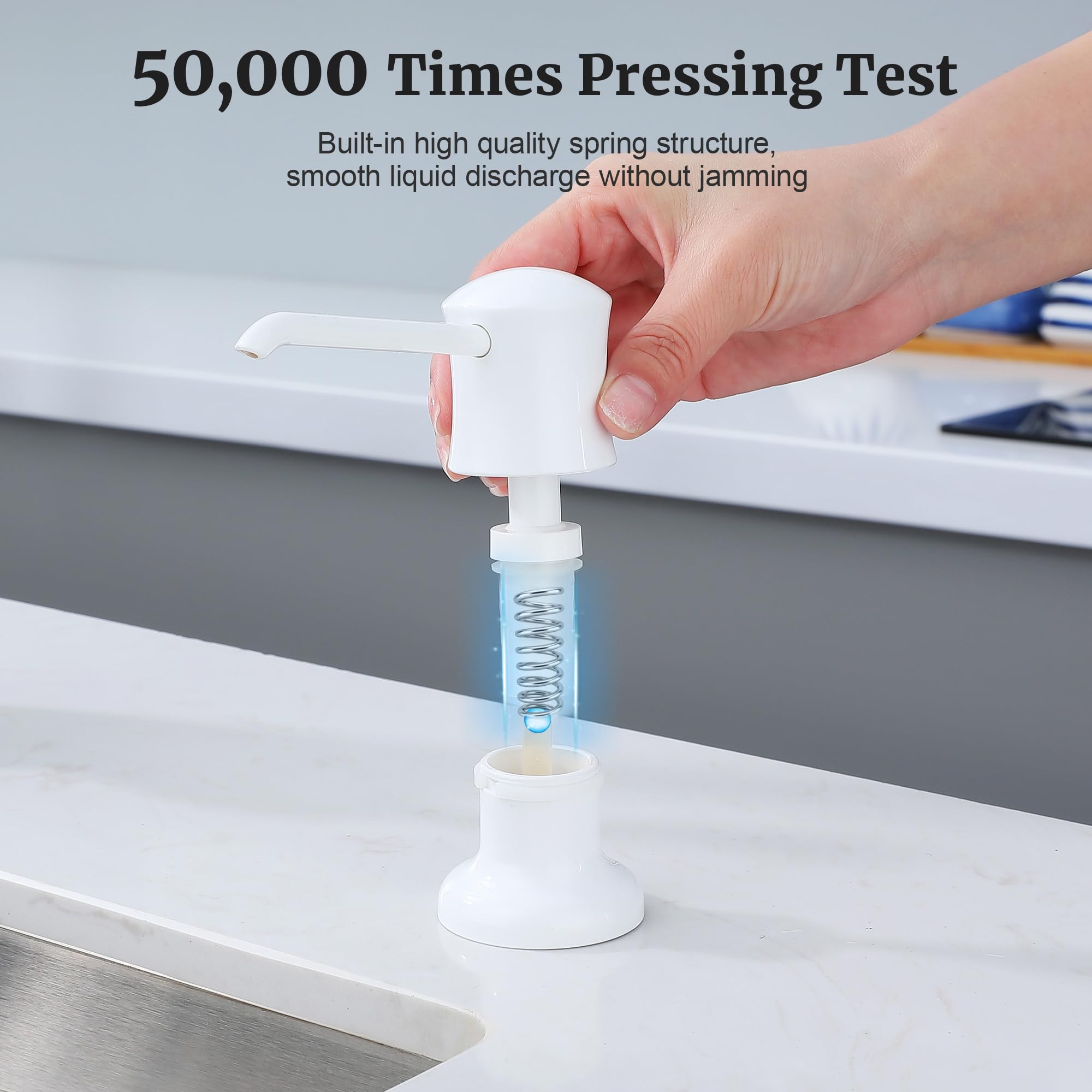 White Sink Soap Dispenser for Kitchen Sink