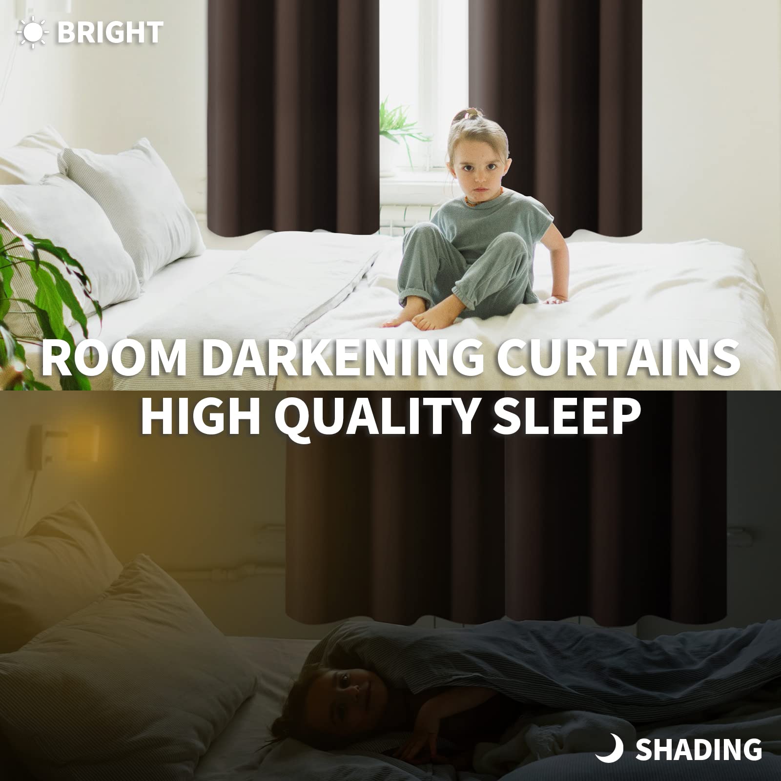 Short Blackout Curtains 40 Inches Length (2 Count)
