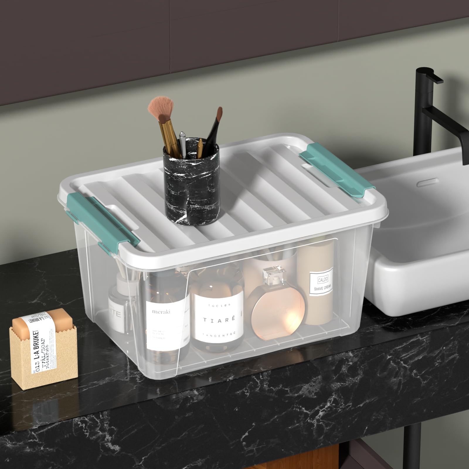 20 Quart Clear Latching Container Box