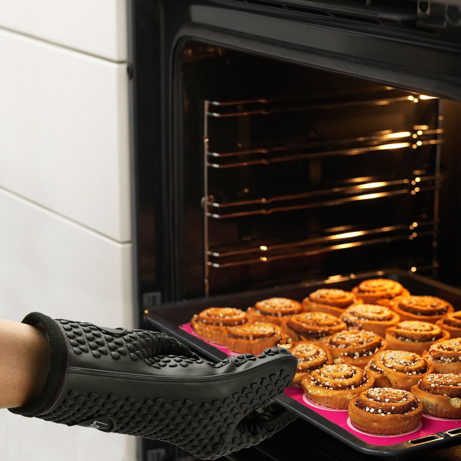 Silicone Oven Mitts Gloves (2 Count)