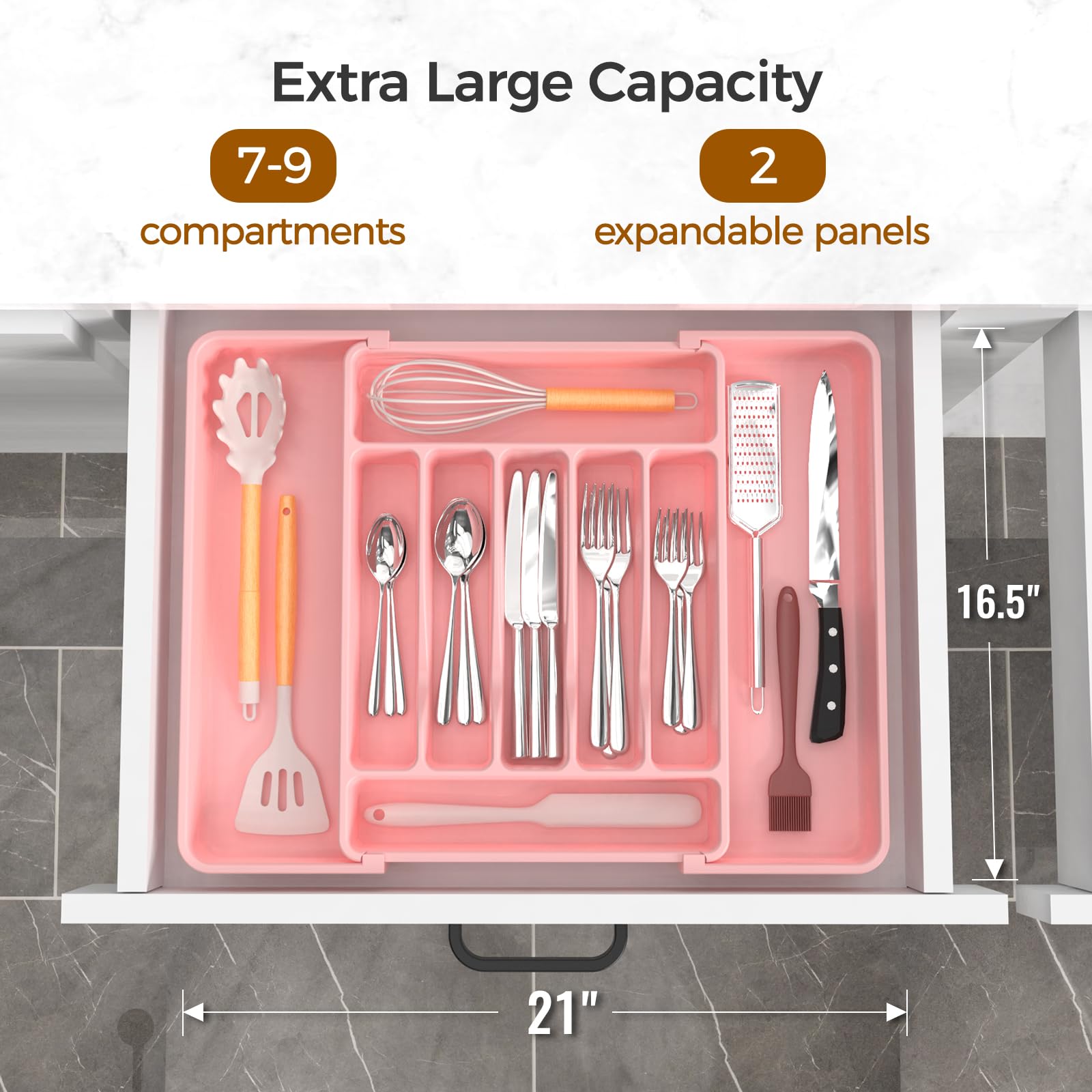 Extra Large Expandable Silverware Organizer