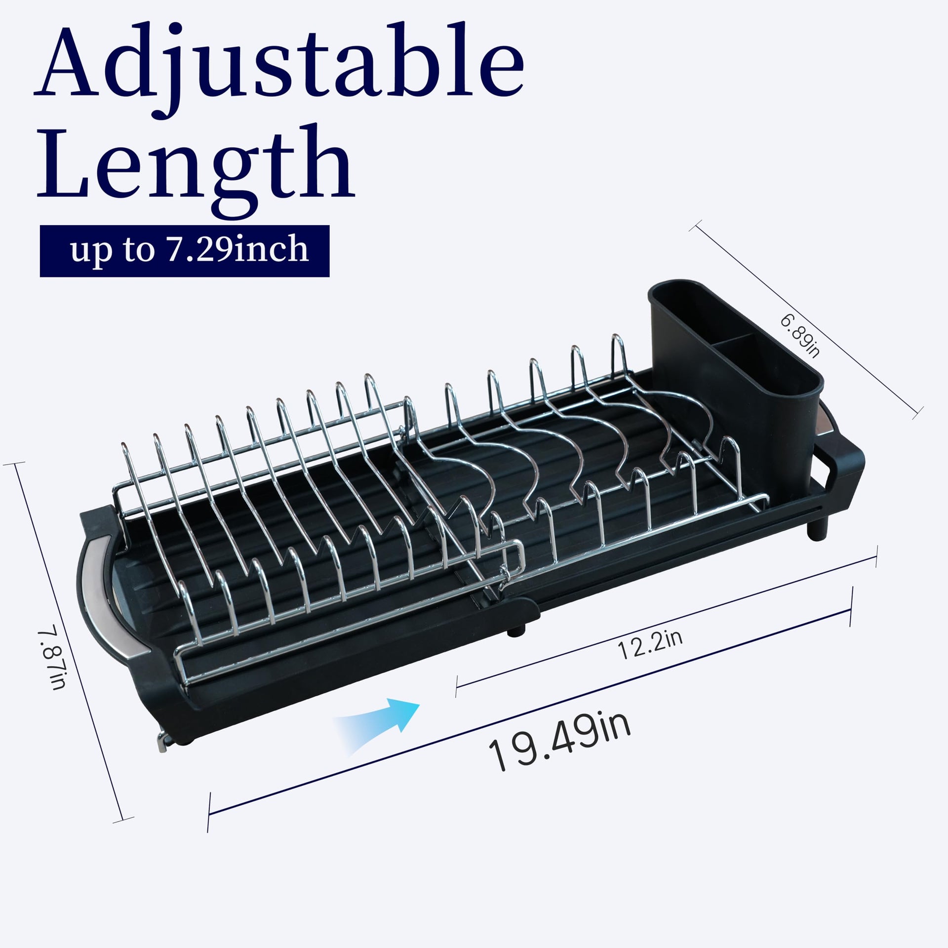 Dish Drying Rack Compact Expandable Double
