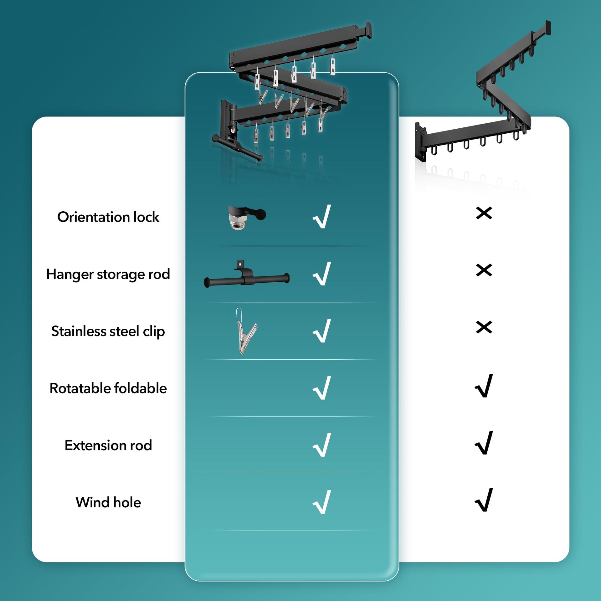 Wall Mounted Clothes Hanger