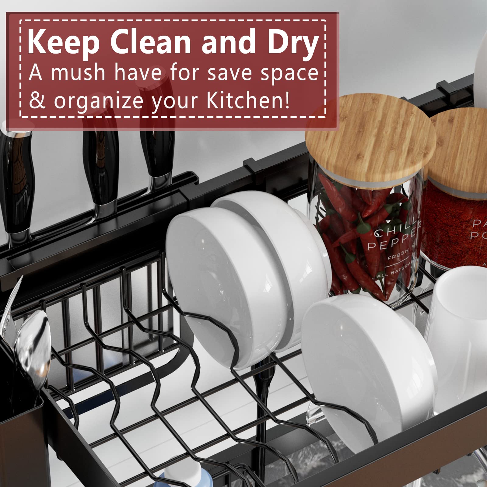 Over Sink Dish Drying Rack