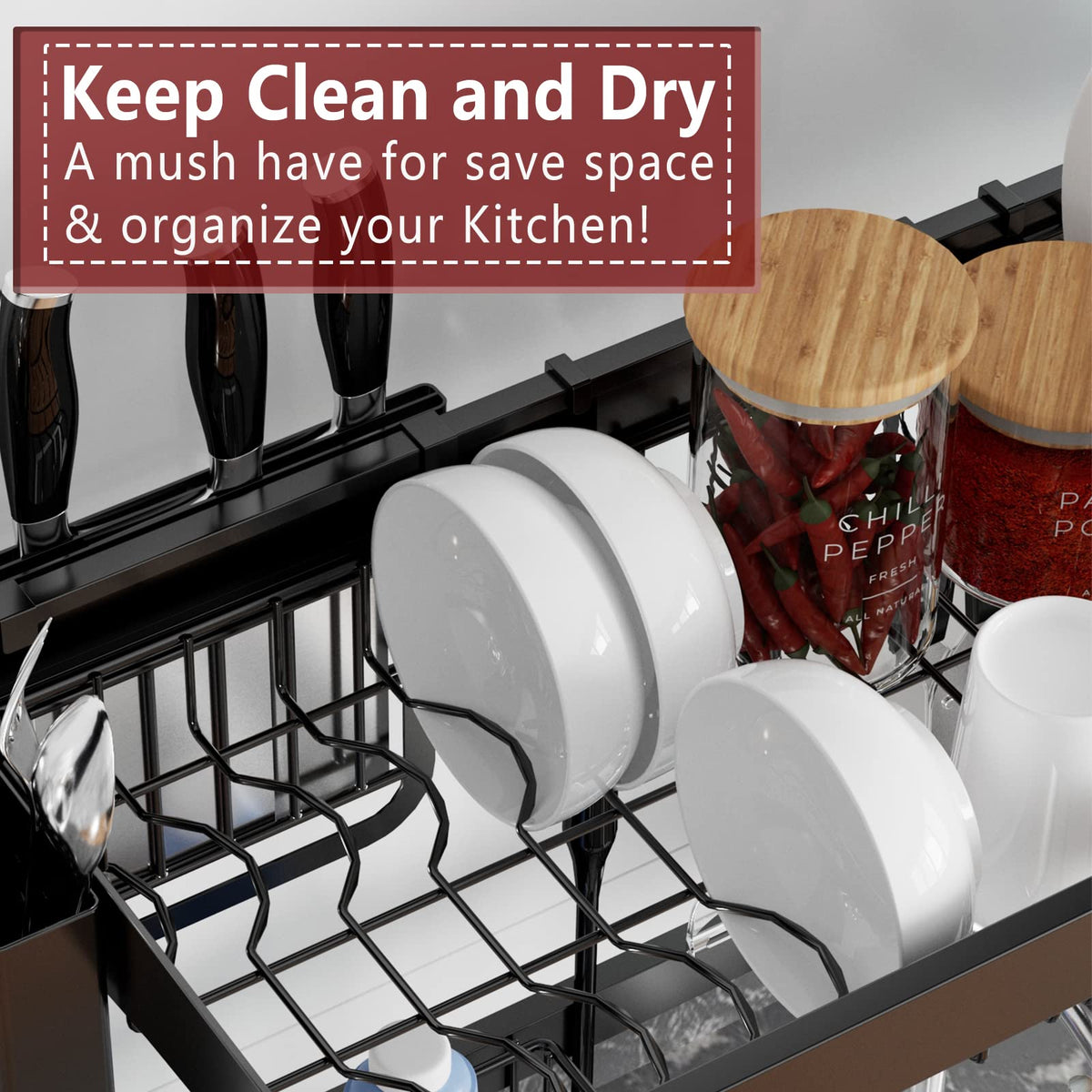 Over Sink Dish Drying Rack