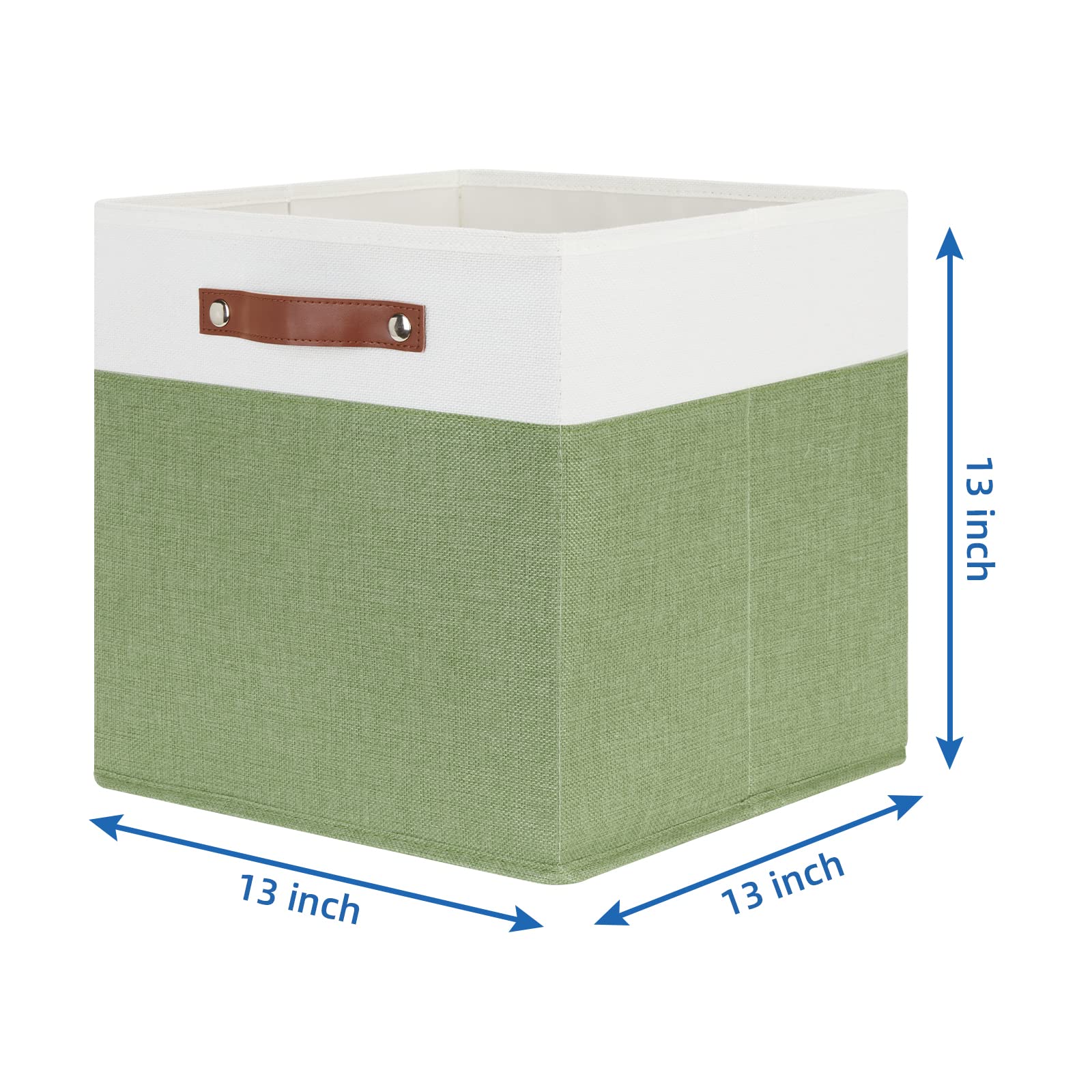 13 Inch Cube Storage Bin 4 Pack Fabric Storage Cubes Fabric Storage Bin for Shelf (4 Count)