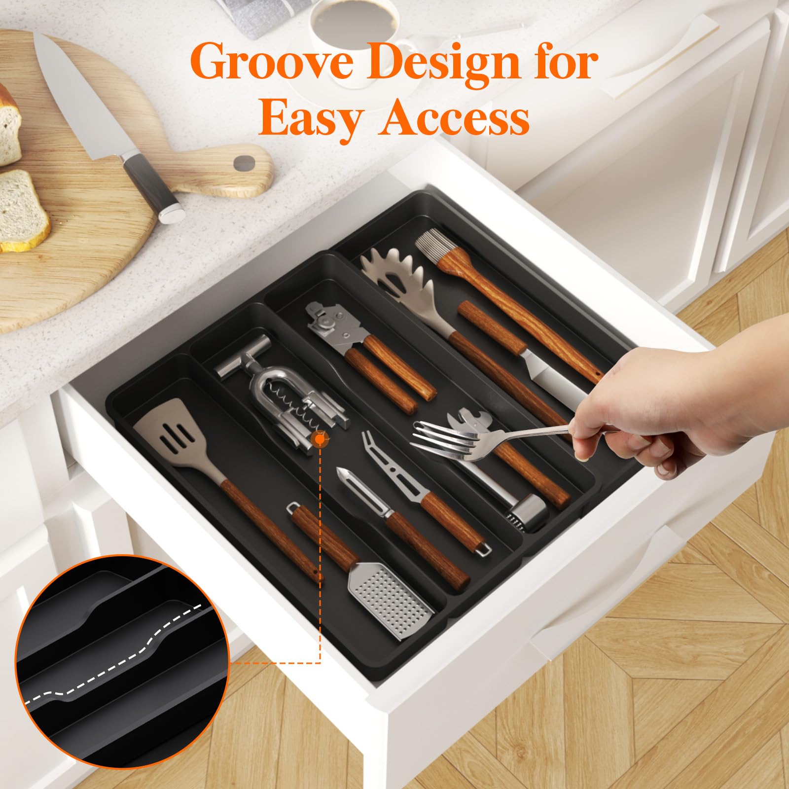 Utensil Organizer for Kitchen Drawer