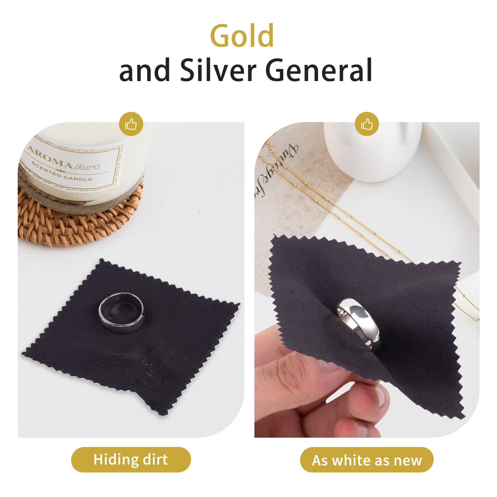 100pcs Premium Jewelry Cleaning Cloth (100 Count)