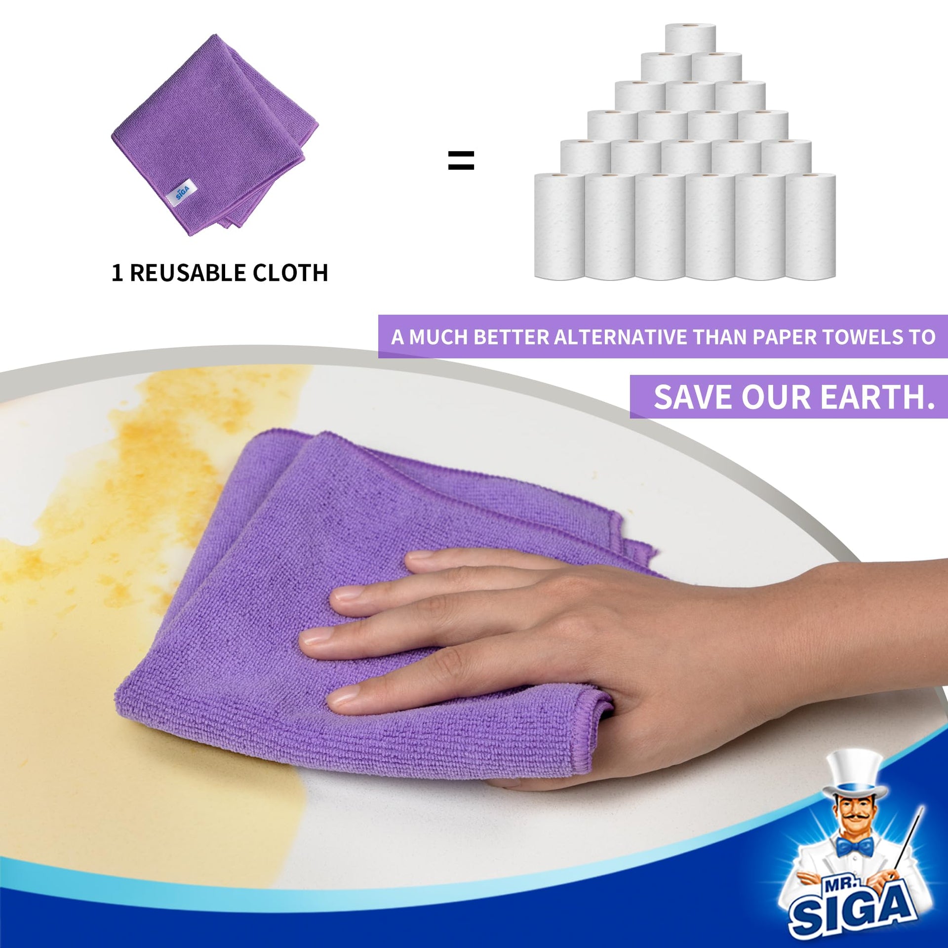 Microfiber Cleaning Cloths (12 Count)