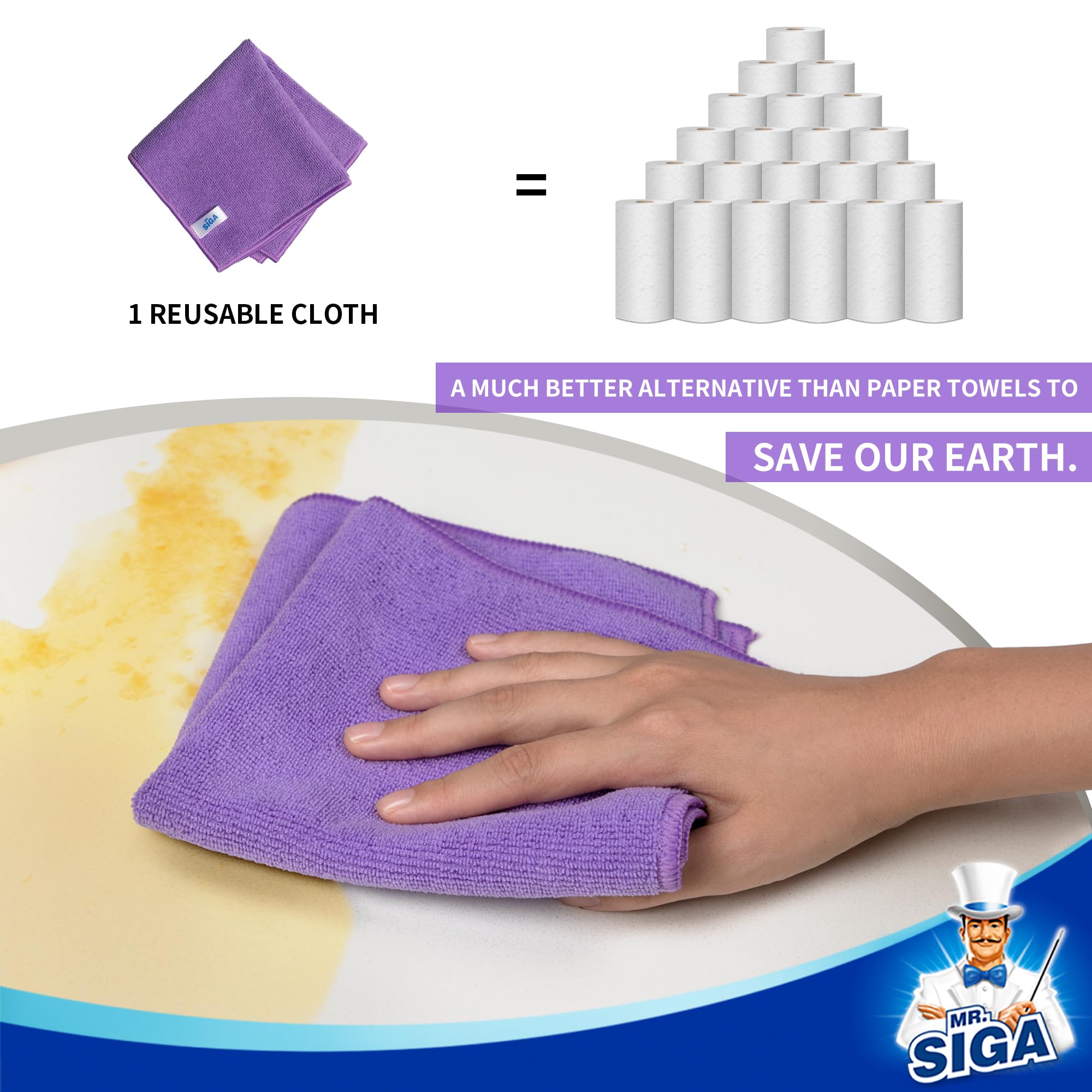 Microfiber Cleaning Cloths (12 Count)