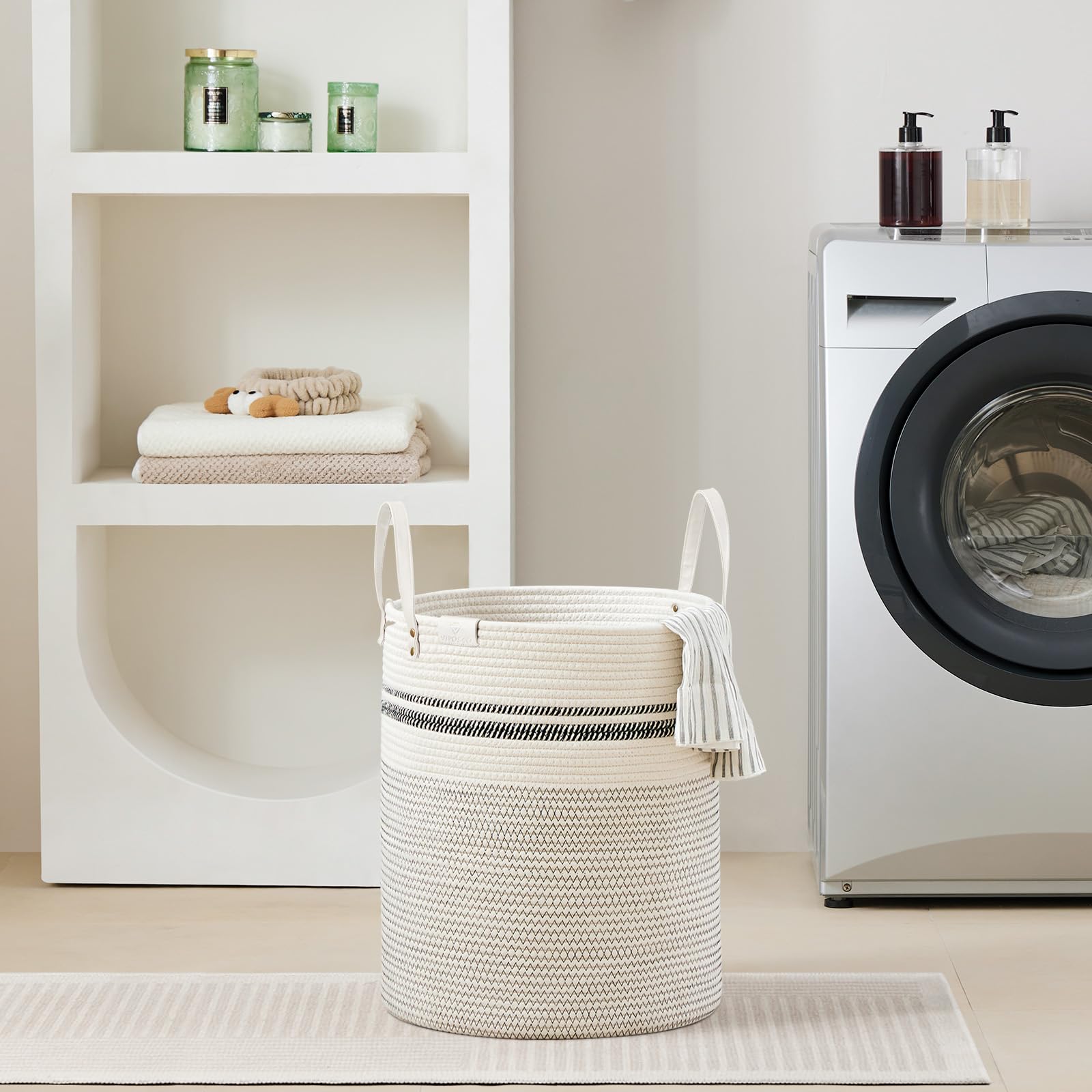 53L Tall Woven Rope Laundry Hamper (1792.1432 Fl Oz) - ModHome Supplies