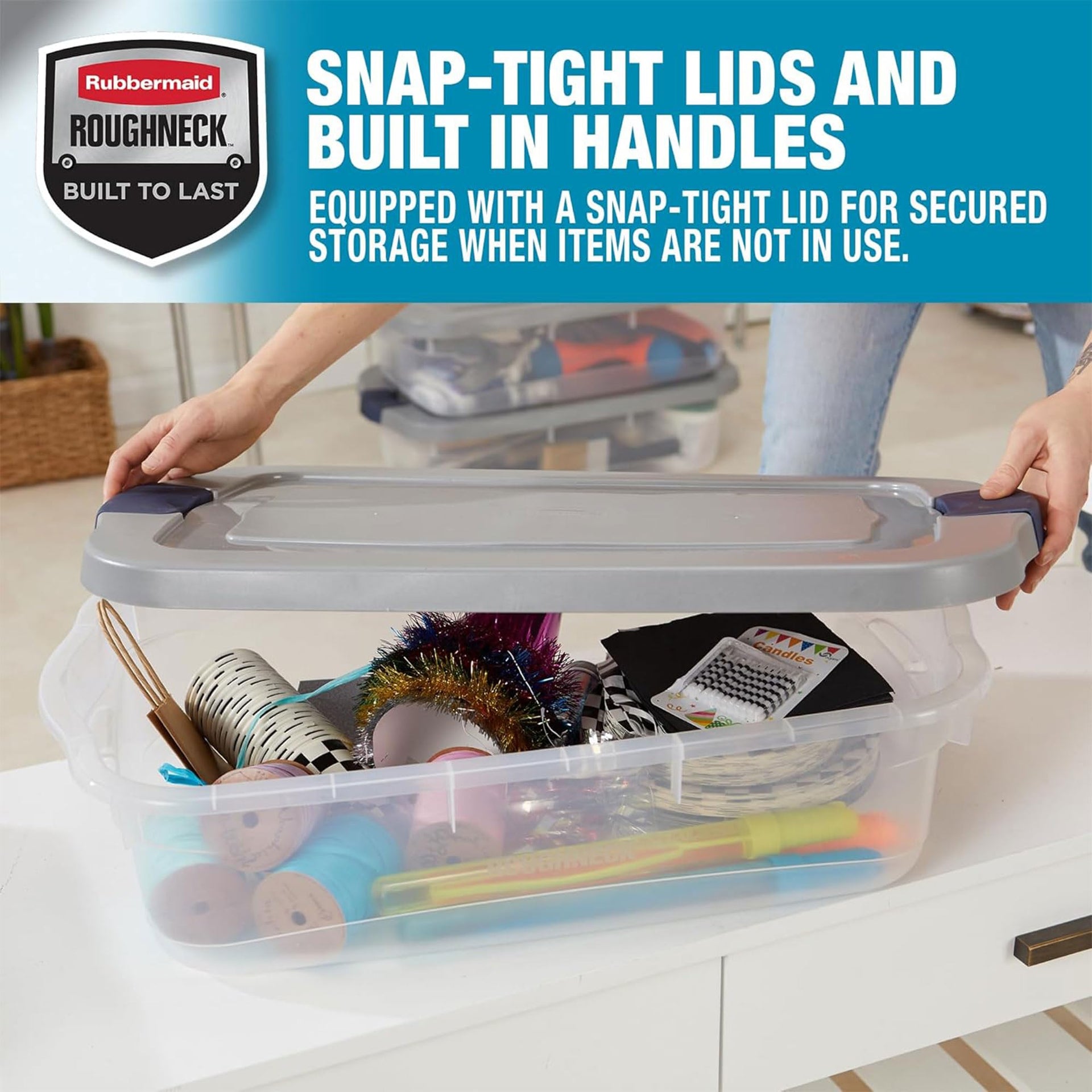 6 Pack Roughneck Clear Storage Containers (6 Count)