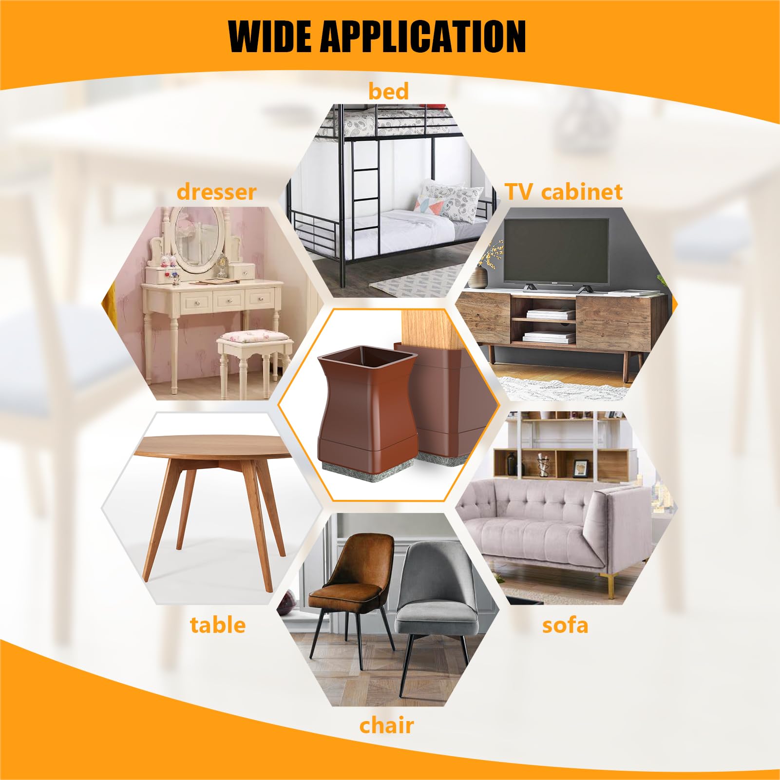 Square Chair Leg Floor Protectors