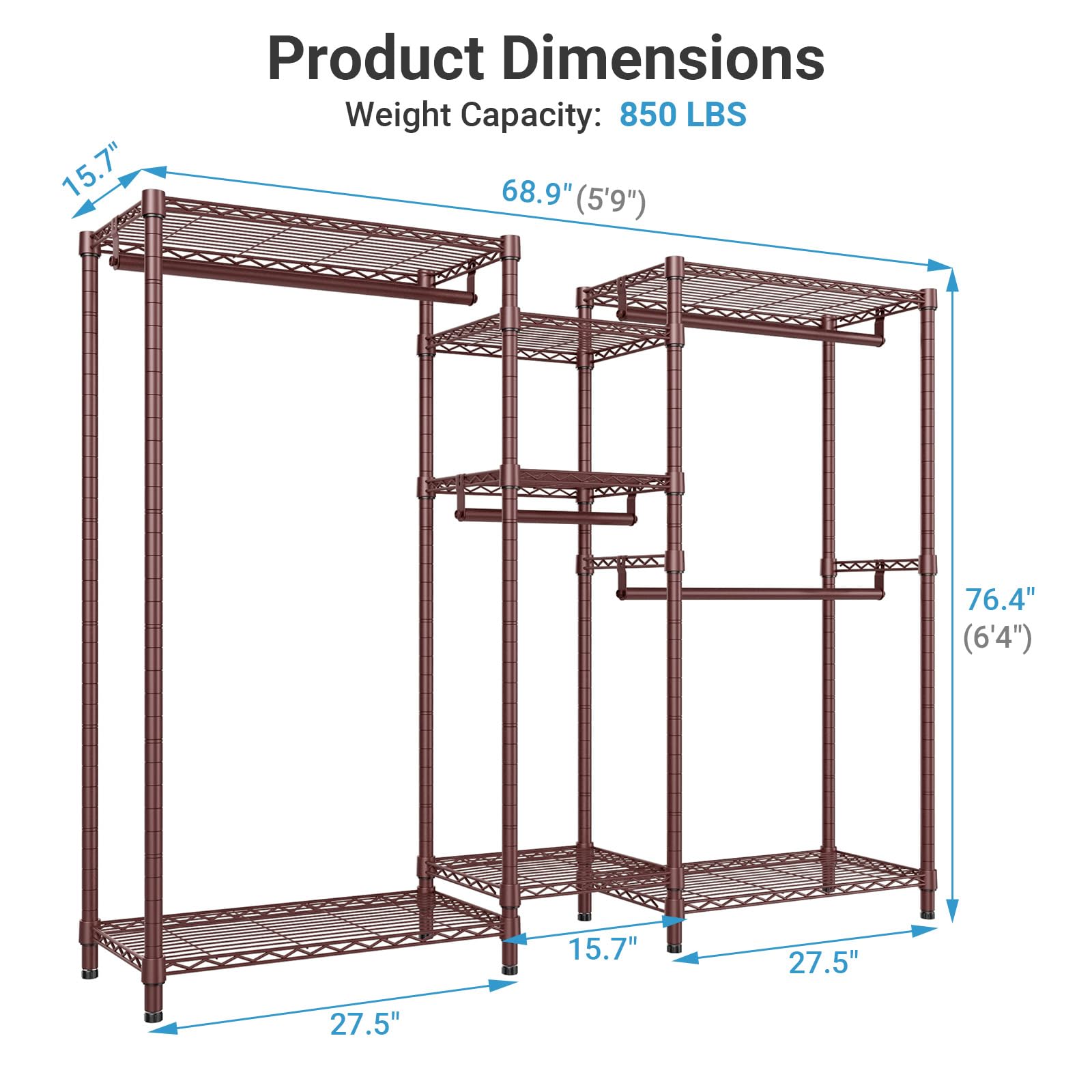 Classic V6 Wire Garment Rack