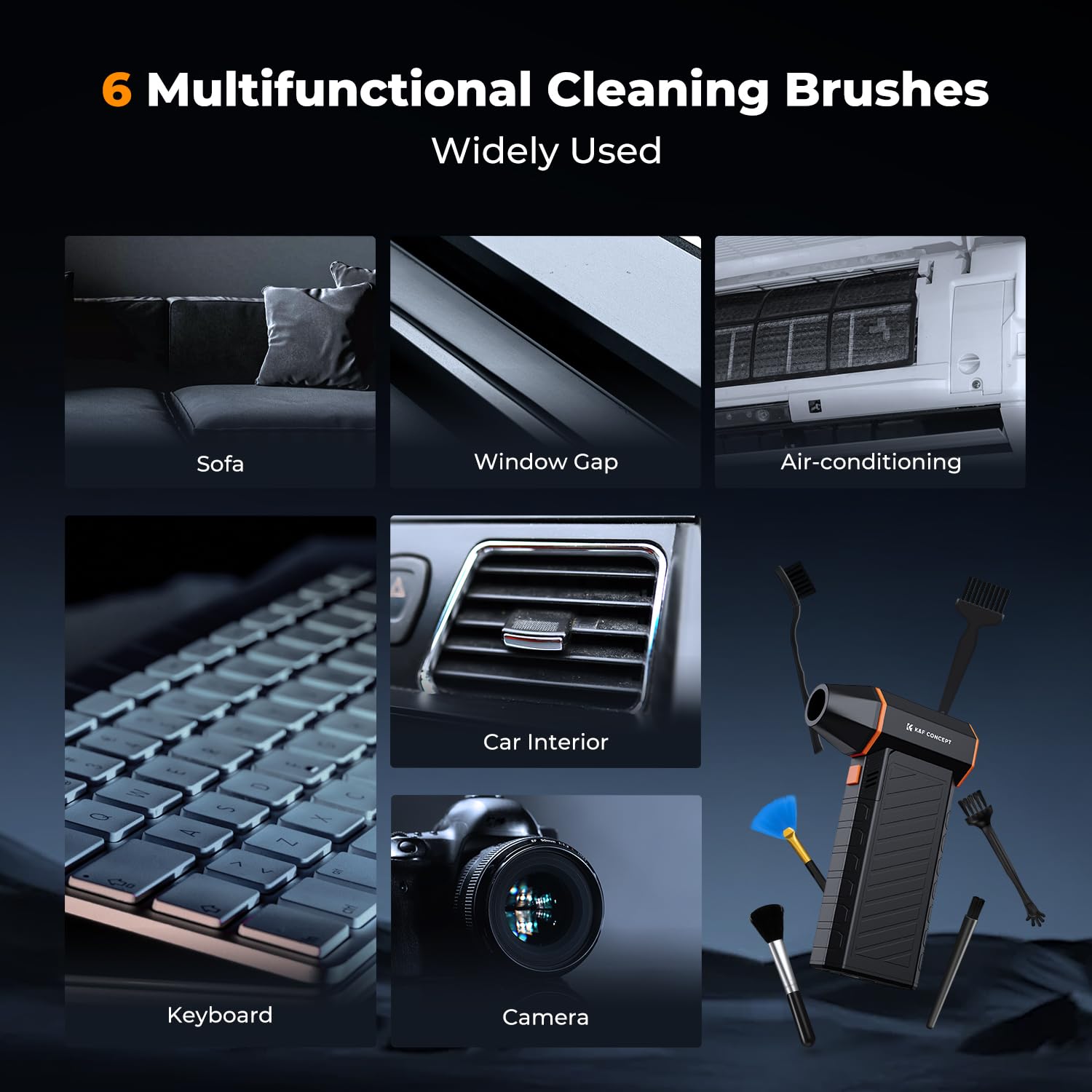 Blower&Suction 2 in 1 Magnetic Compressed Air Duster