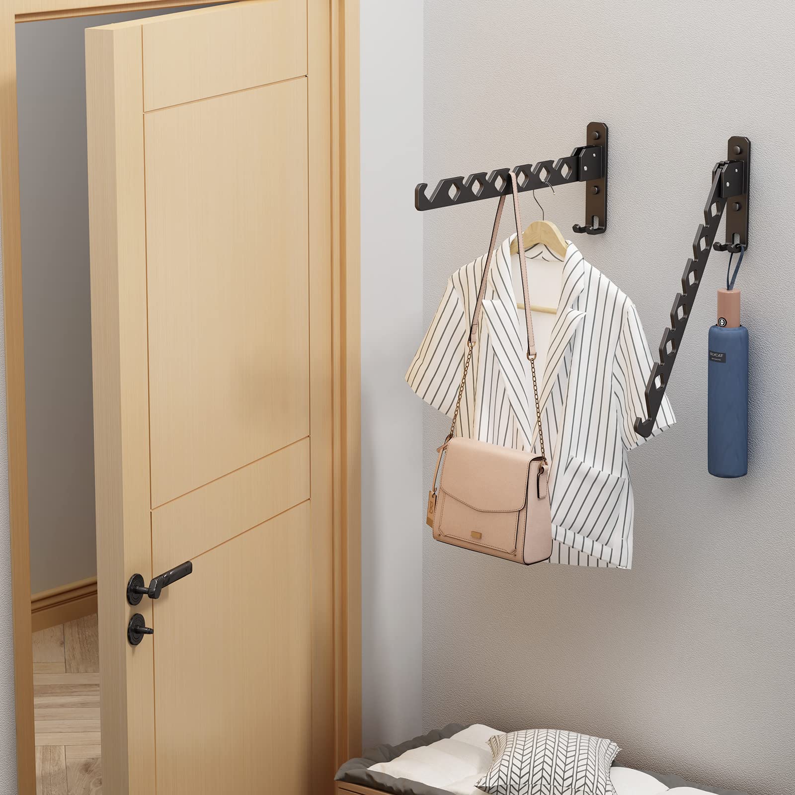 Wall Mounted Clothes Drying Rack (2 Count)