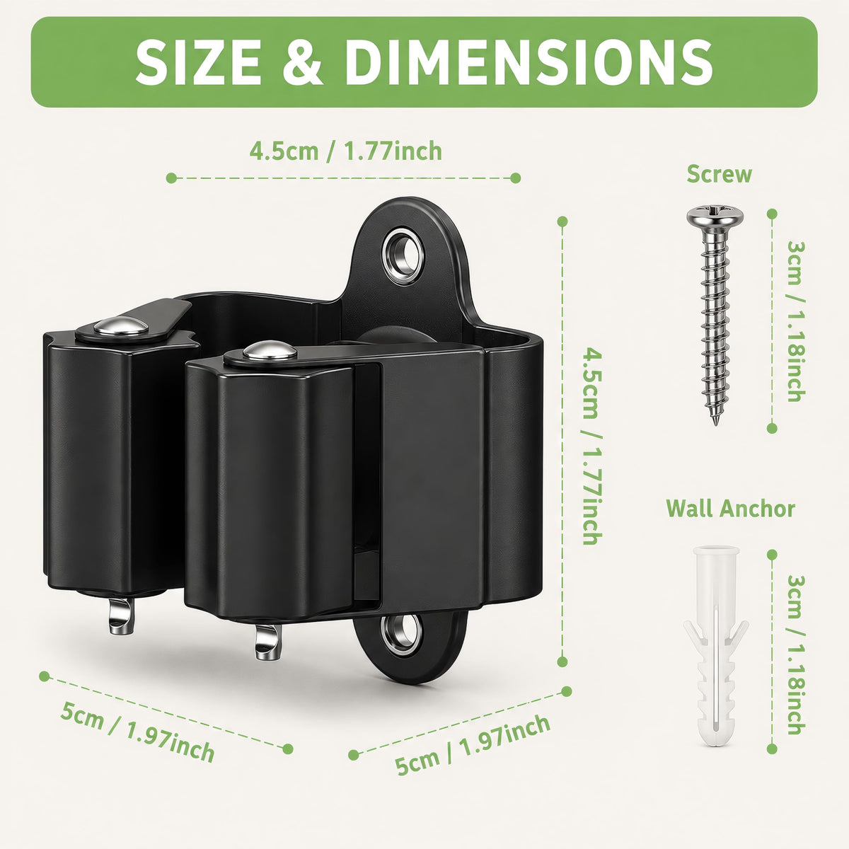 Broom Holder Wall Mount 20 Pack (20 Count)