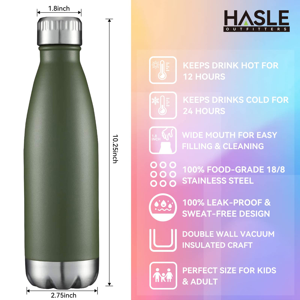 17oz Stainless Steel Water Bottles Bulk