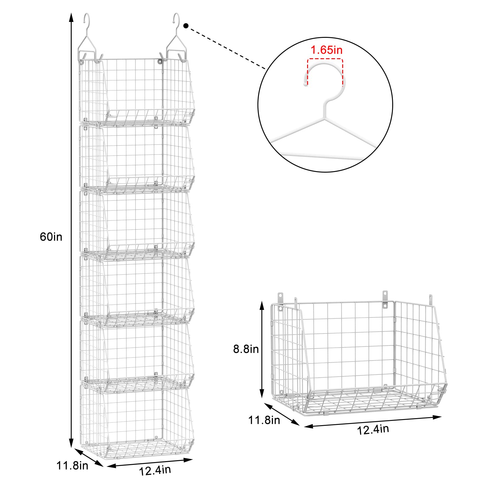 6 Tier Closet Hanging Organizer