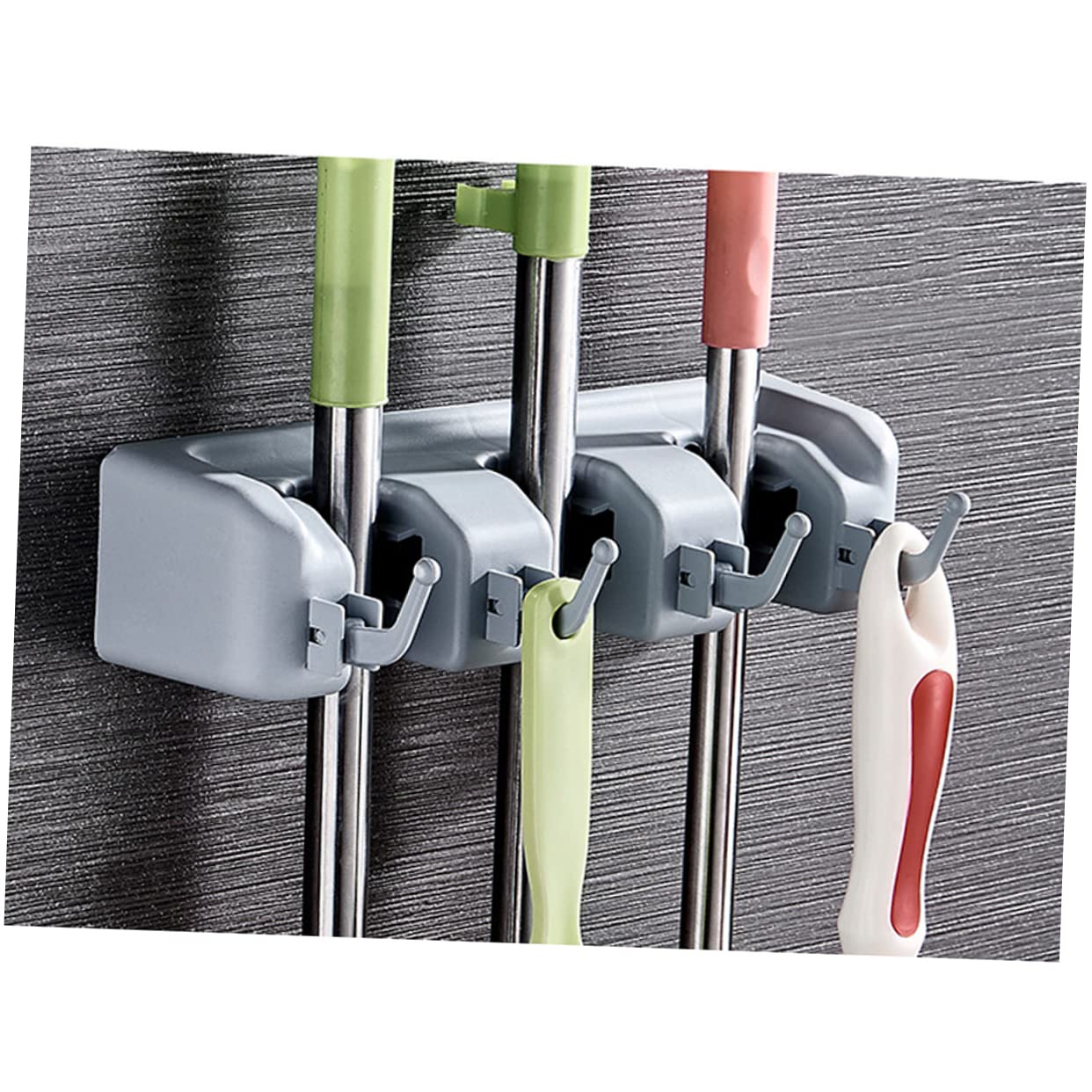 Multi use Mop Stand Hook Wall Mount Broom Holder Storage Broom Gripper for Home Kitchen Bathroom