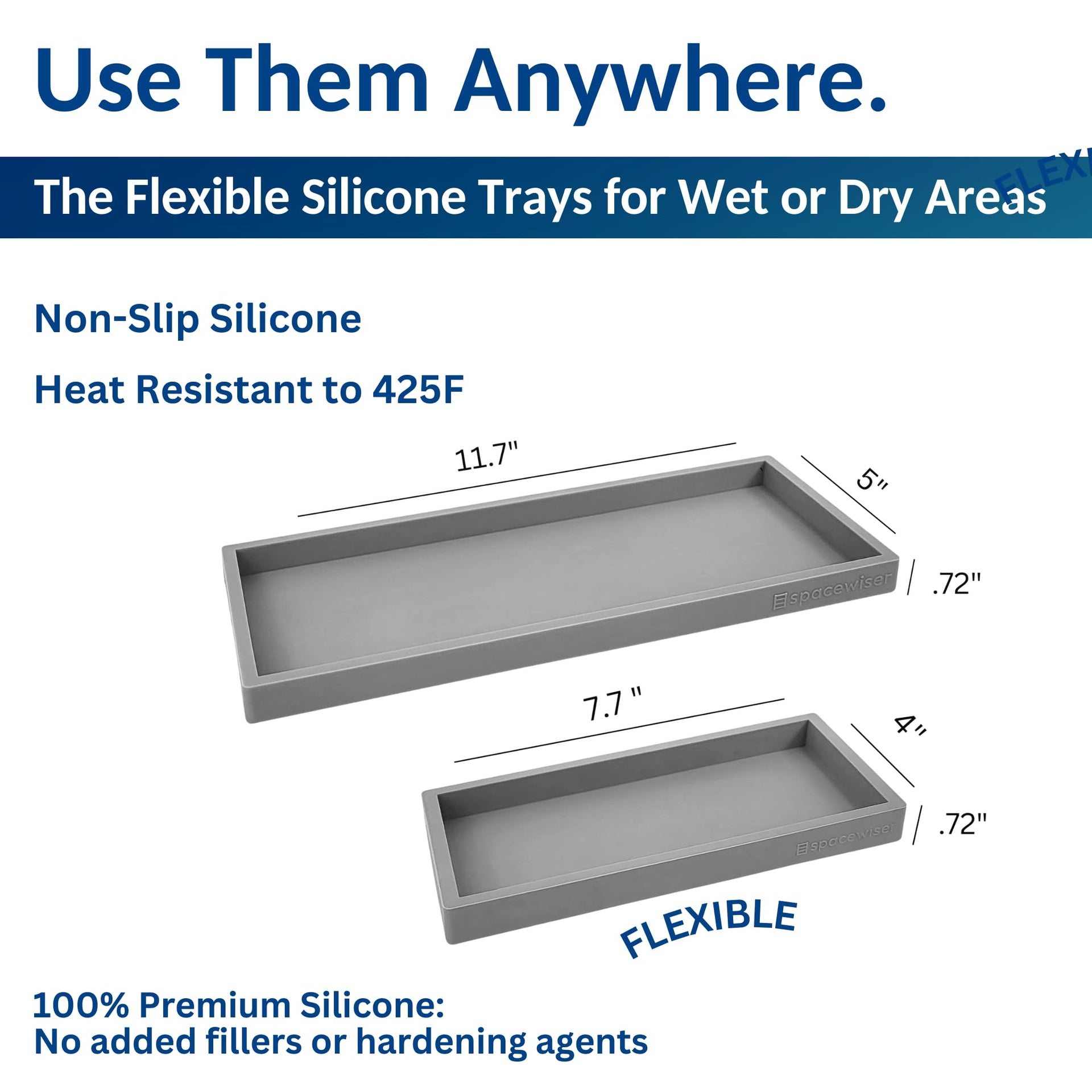 Countertop & Vanity Silicone Tray