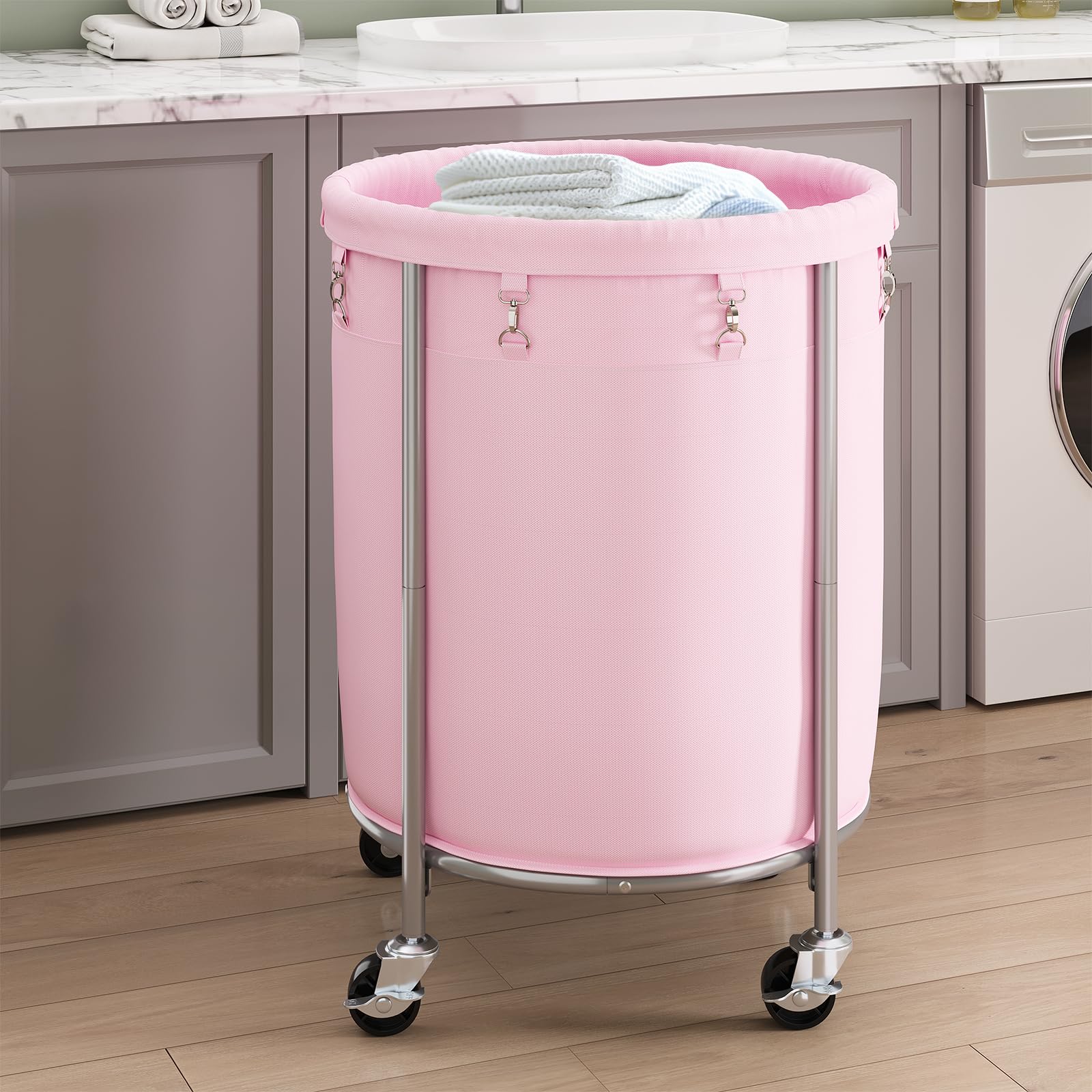 Laundry Basket with Wheels