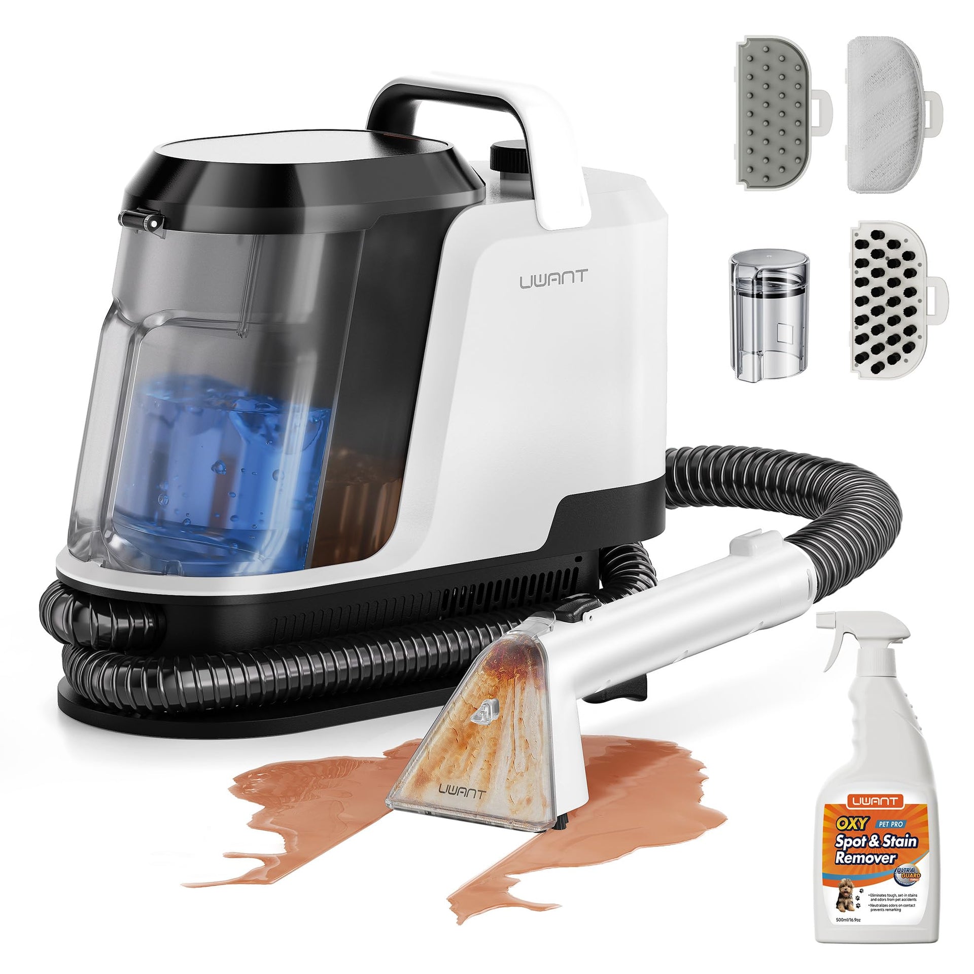18Kpa Carpet Cleaner Machine with Pet Pro Cleaner&Tools Set of 1