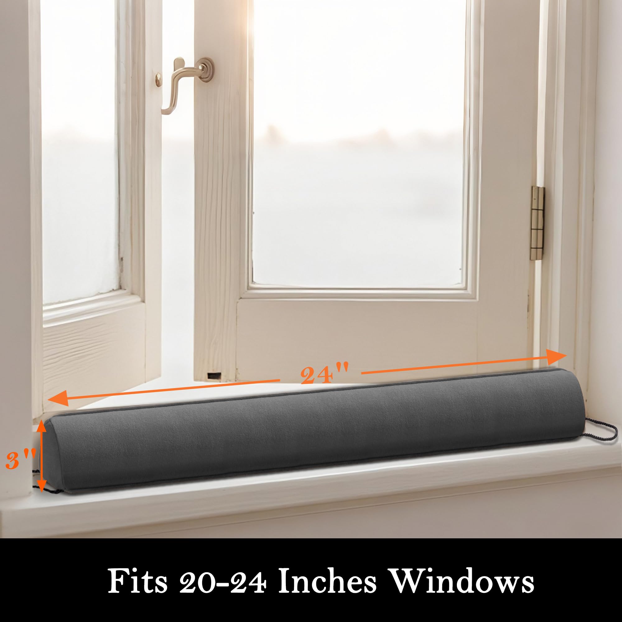 Door Draft Stopper with Removable Washable Cover