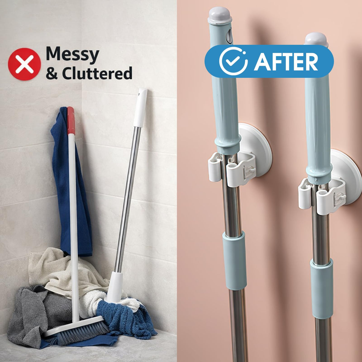 Anti Slip Broom Holder (3 Count)